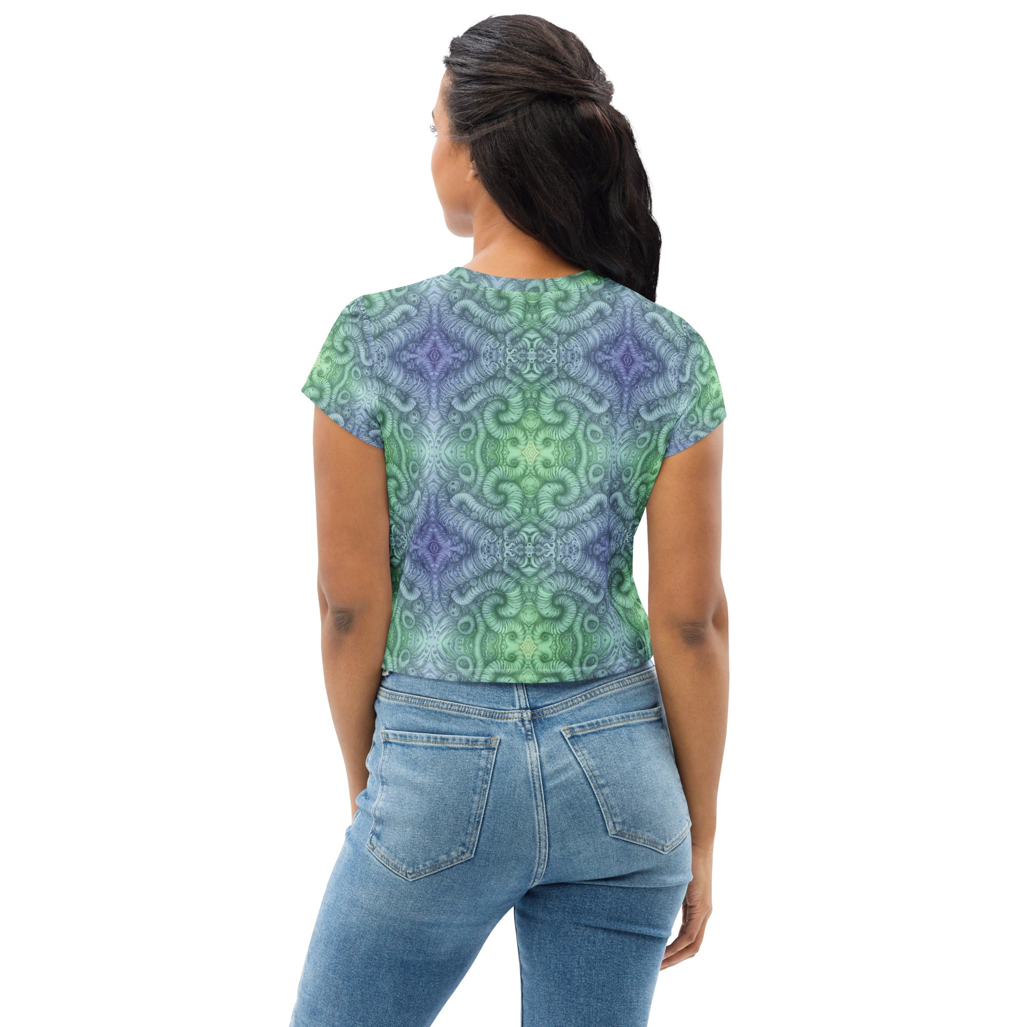 Wobz Realm All-Over Print Crop Tee