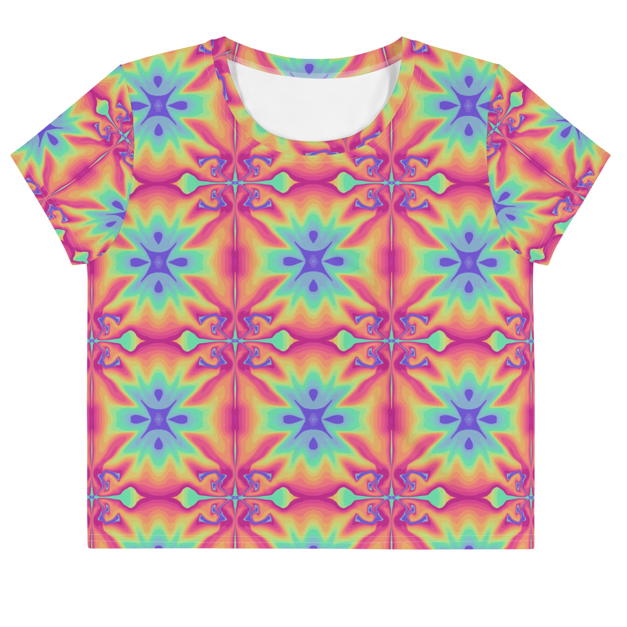 Hippy Colors Women’s Print Crop Tee