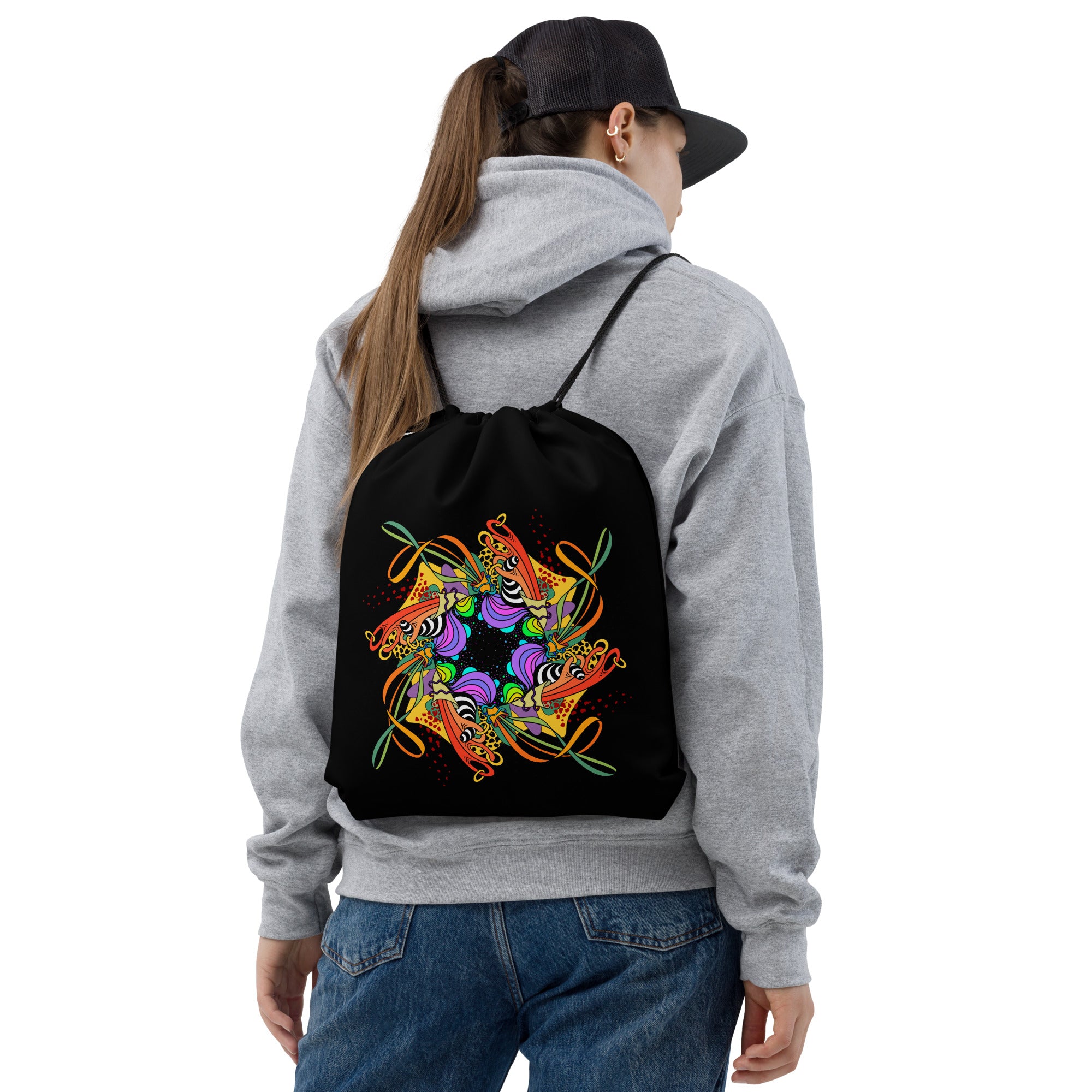 Sub Creatures Drawstring bag In Black