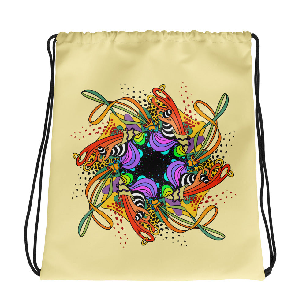 Sub Creatures Drawstring bag in yellow