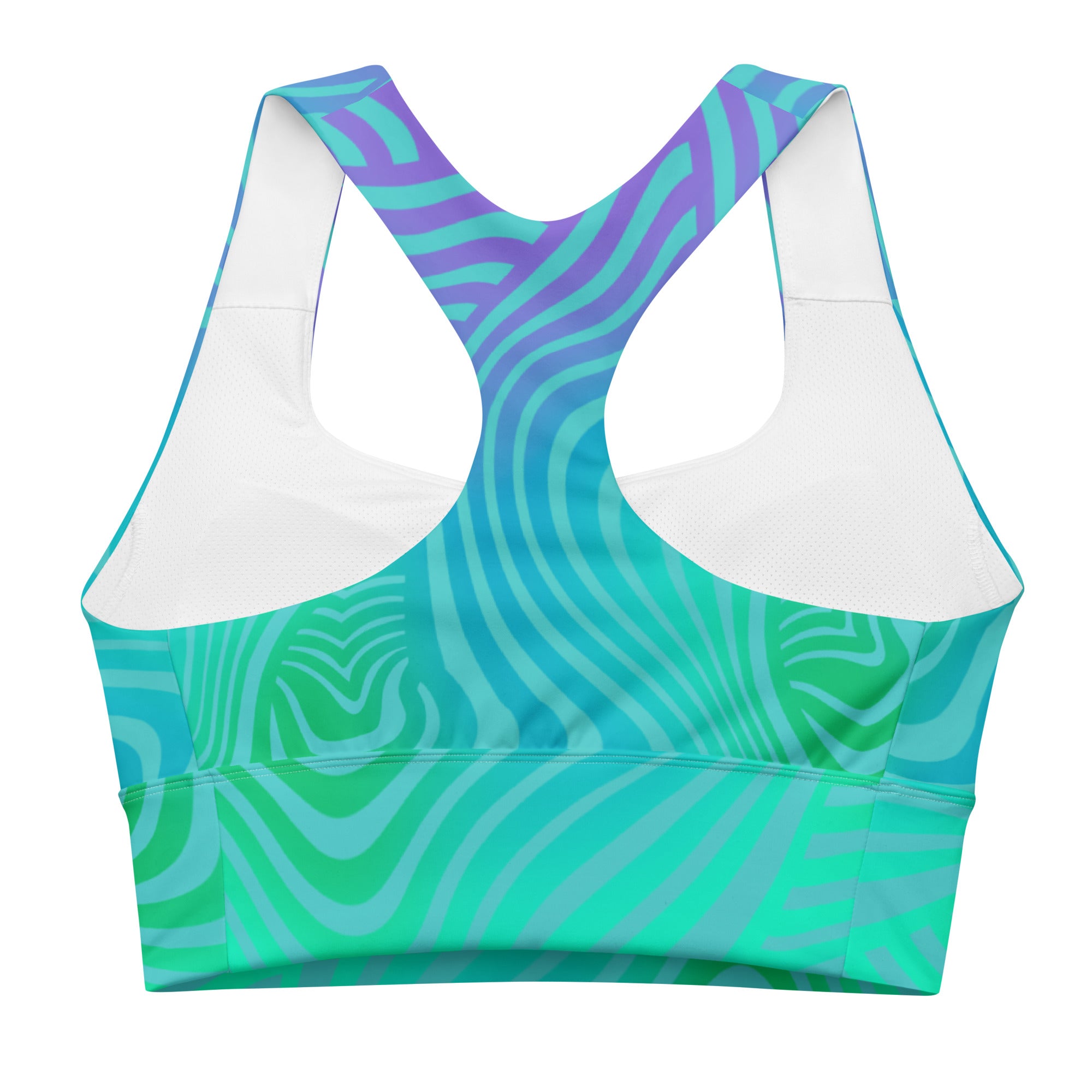 Blue Sea Trip Longline Women’s Sports Bra