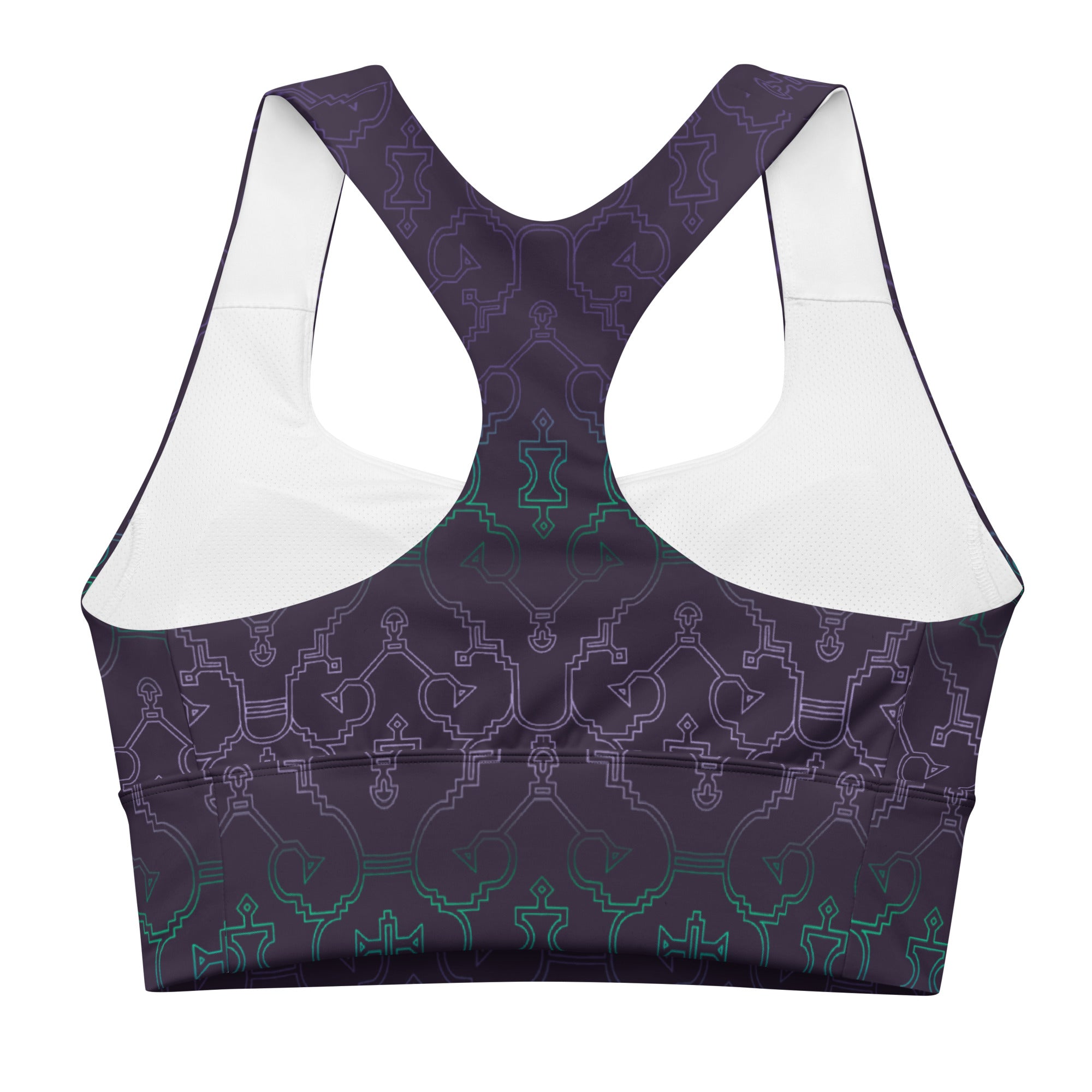 Shipibo Purple Longline sports bra