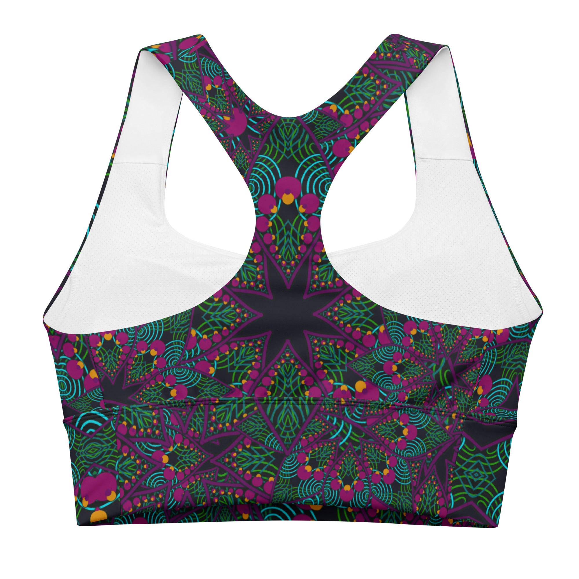 Jungle mandala Longline sports bra