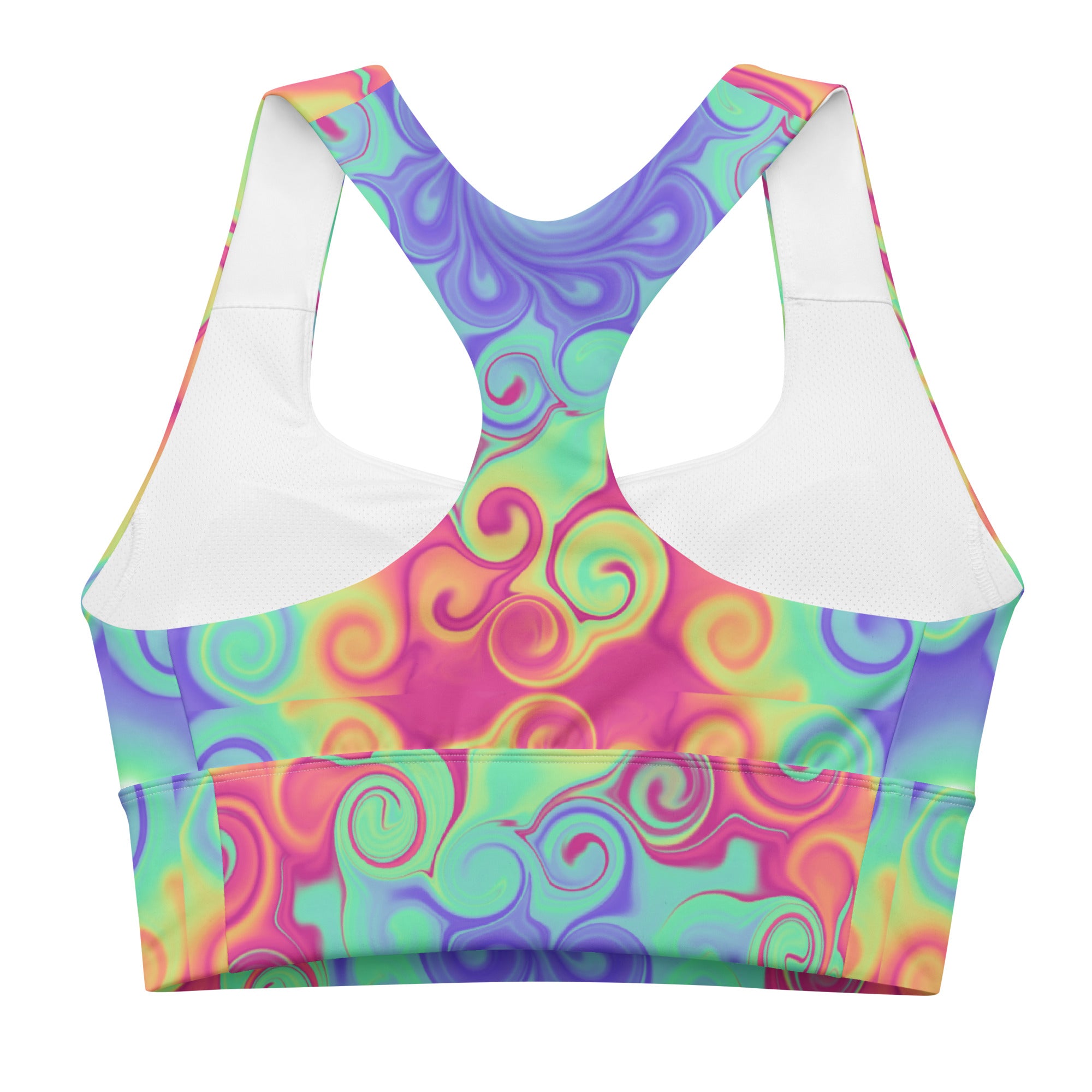 Colorful vortex Longline sports bra