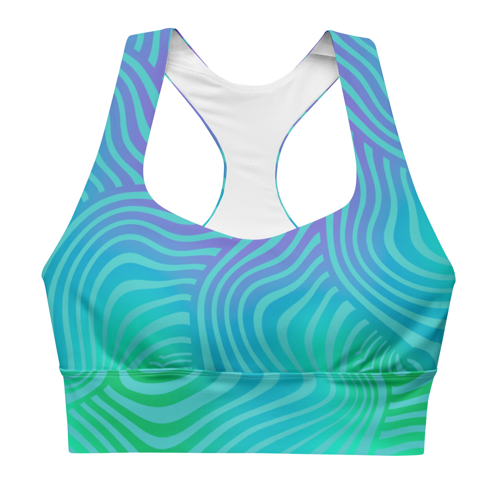 Blue Sea Trip Longline Women’s Sports Bra