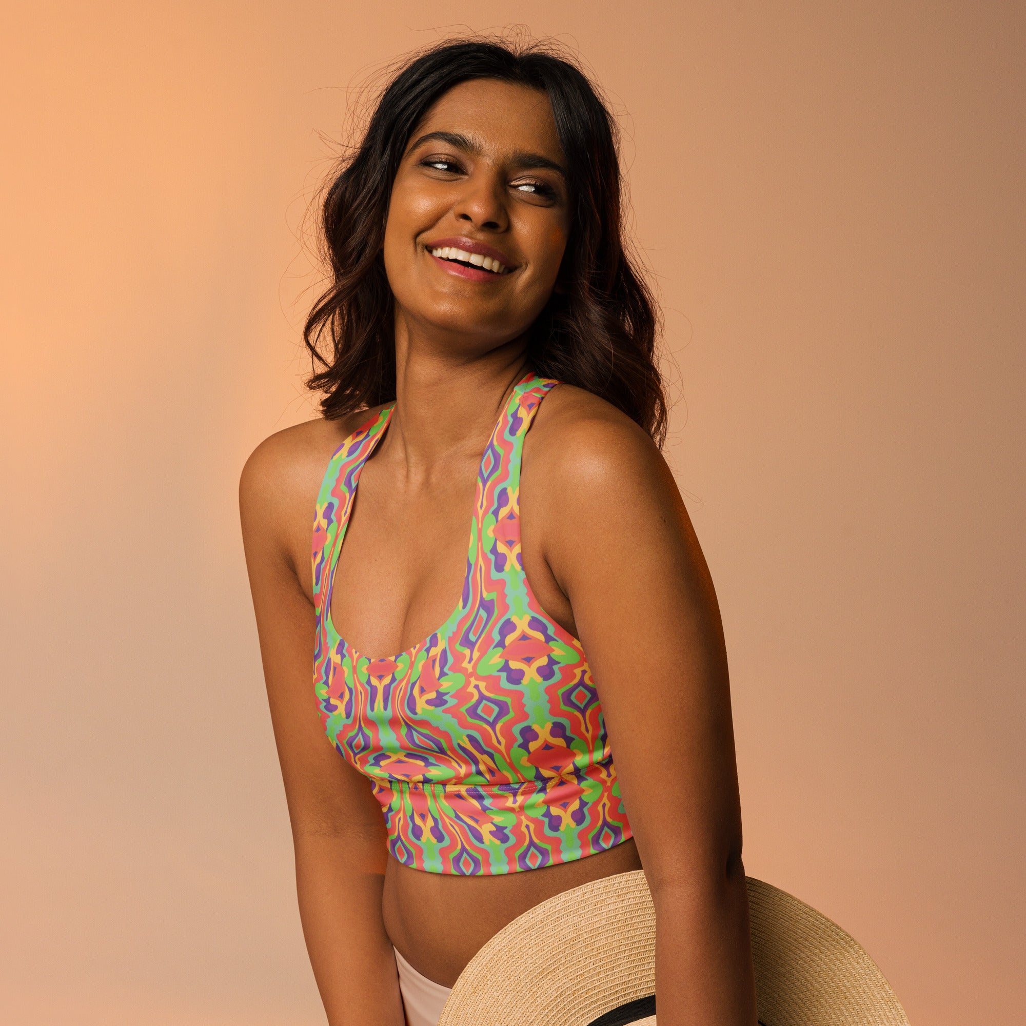 Tribal Easy Colorz Longline sports bra