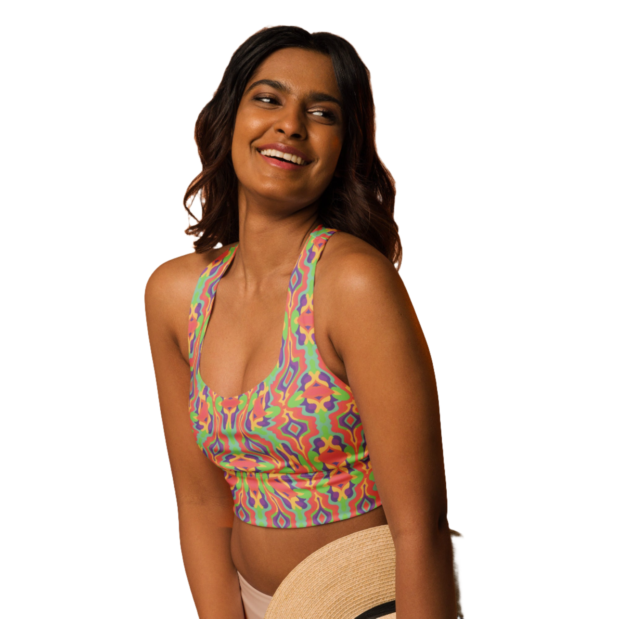 Tribal Easy Colorz Longline sports bra