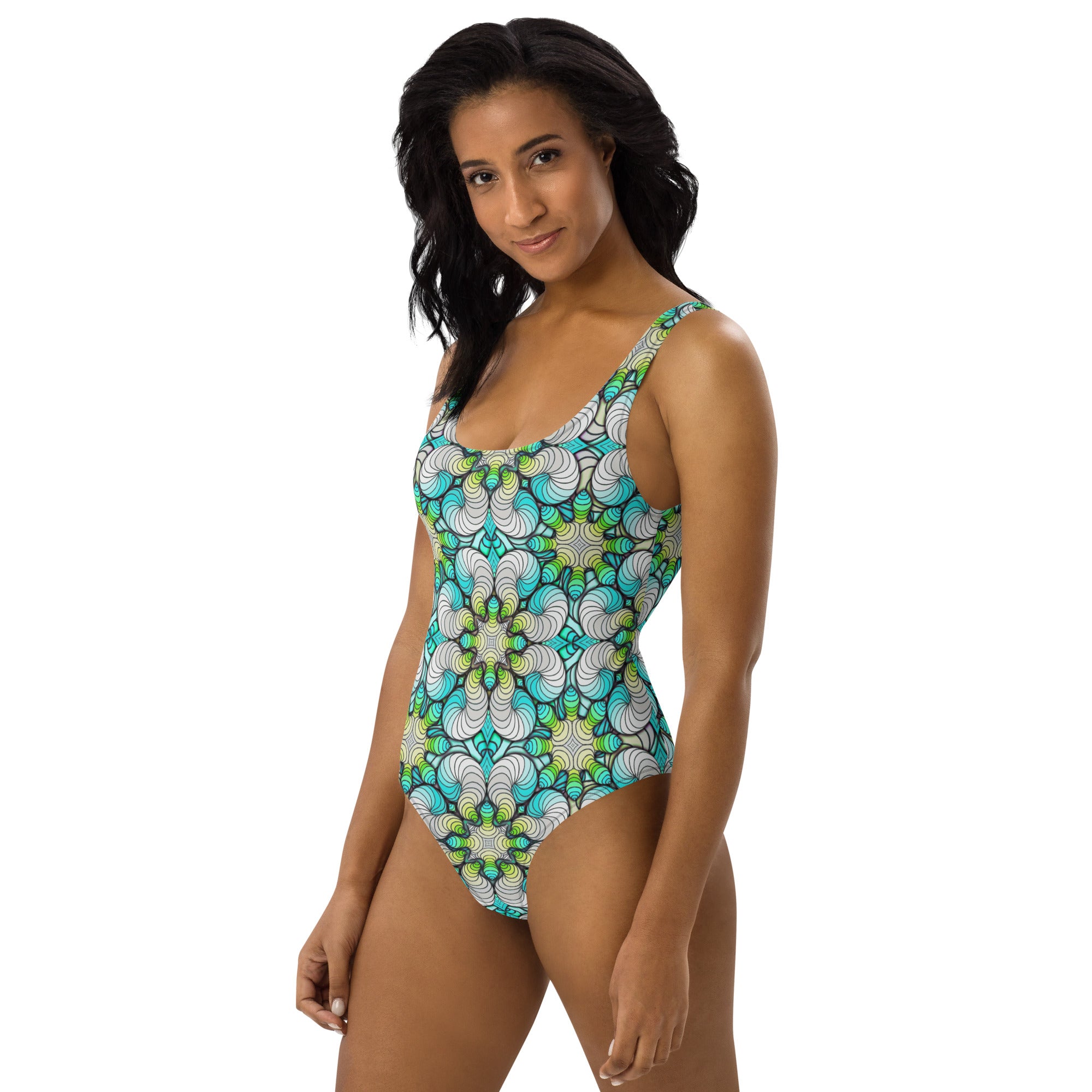 Gummy worms in light blue One-Piece Swimsuit