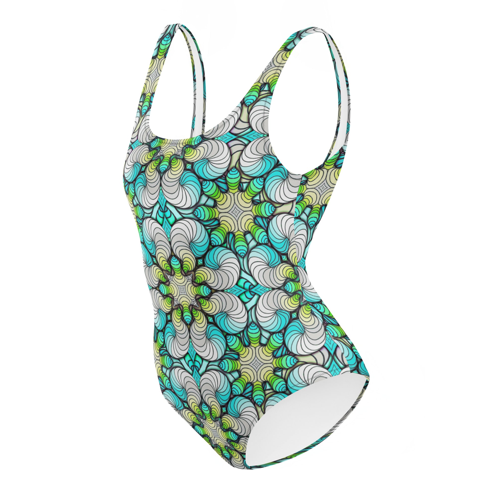 Gummy worms in light blue One-Piece Swimsuit
