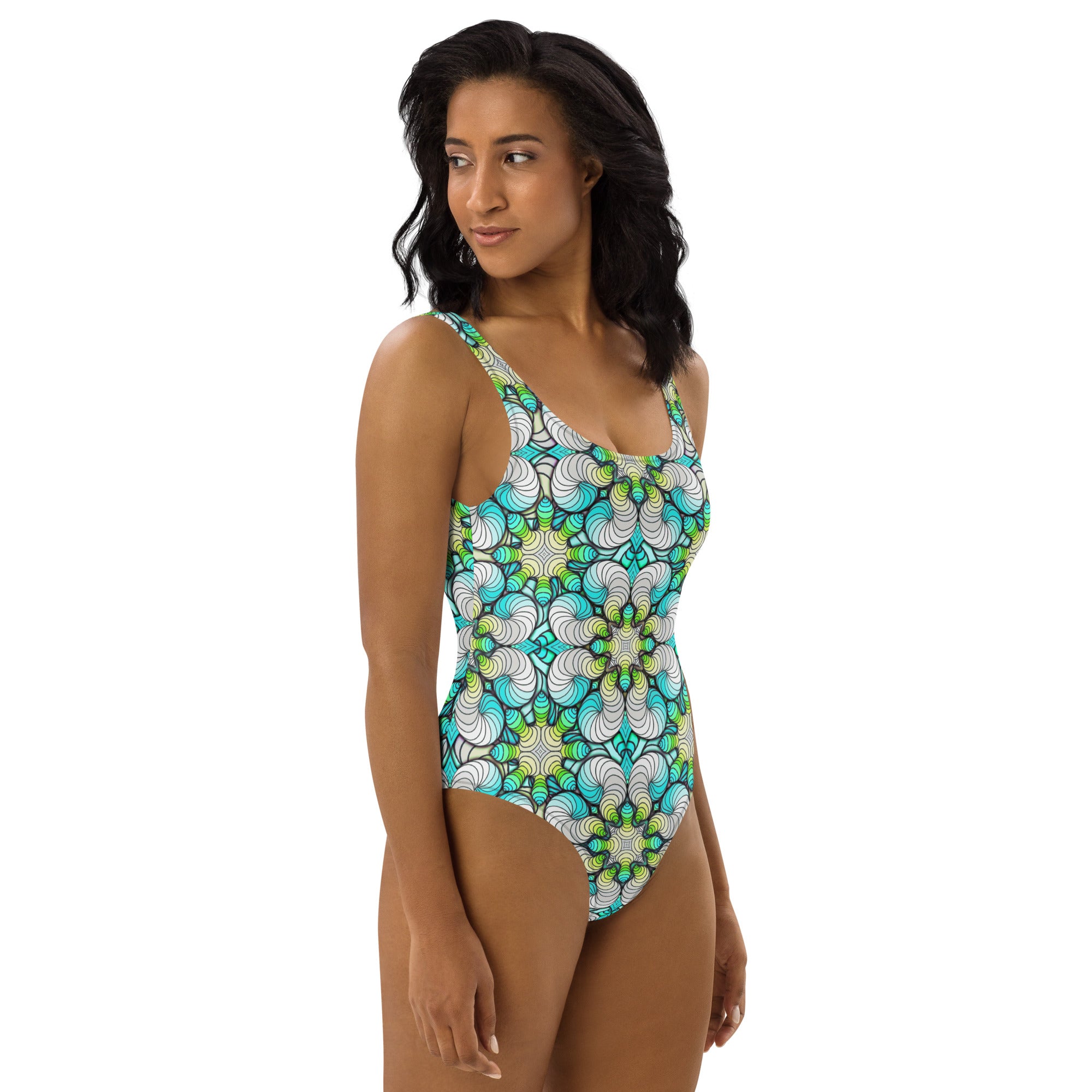 Gummy worms in light blue One-Piece Swimsuit