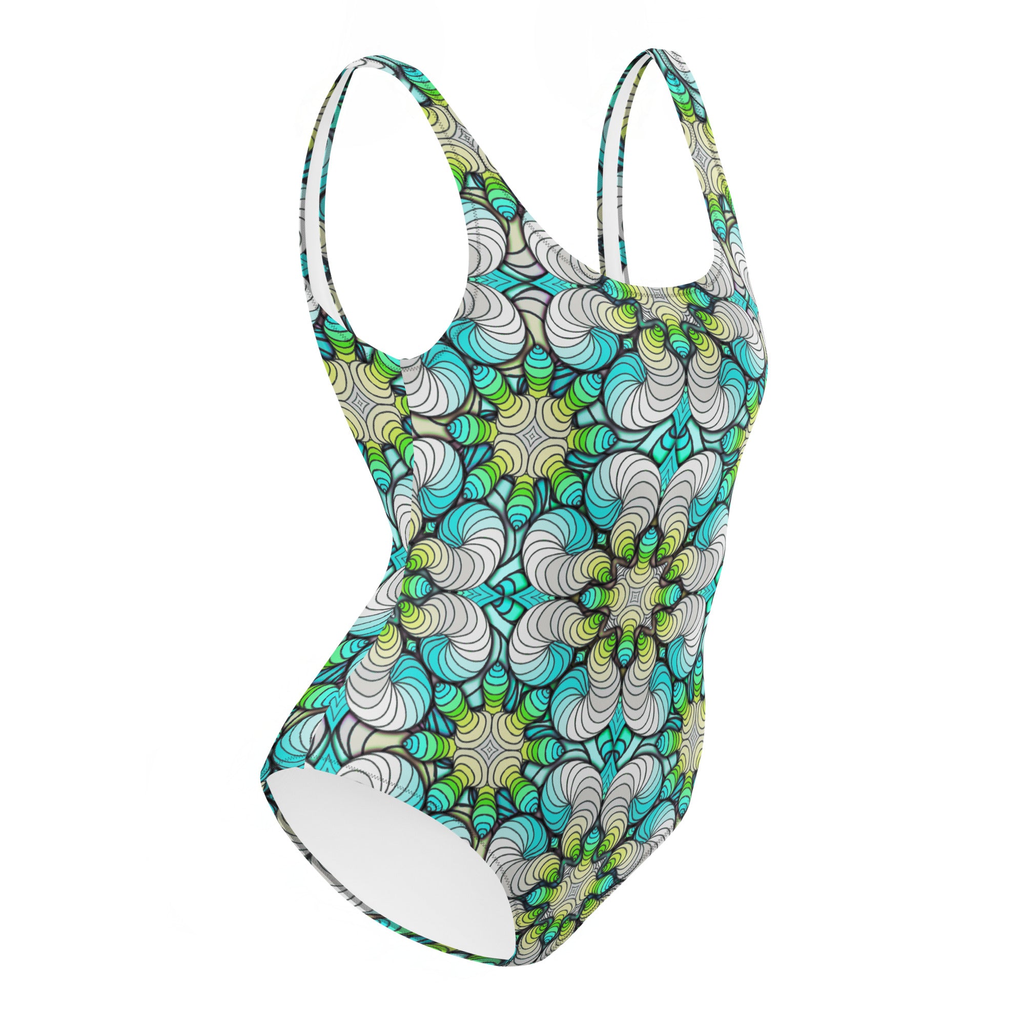 Gummy worms in light blue One-Piece Swimsuit