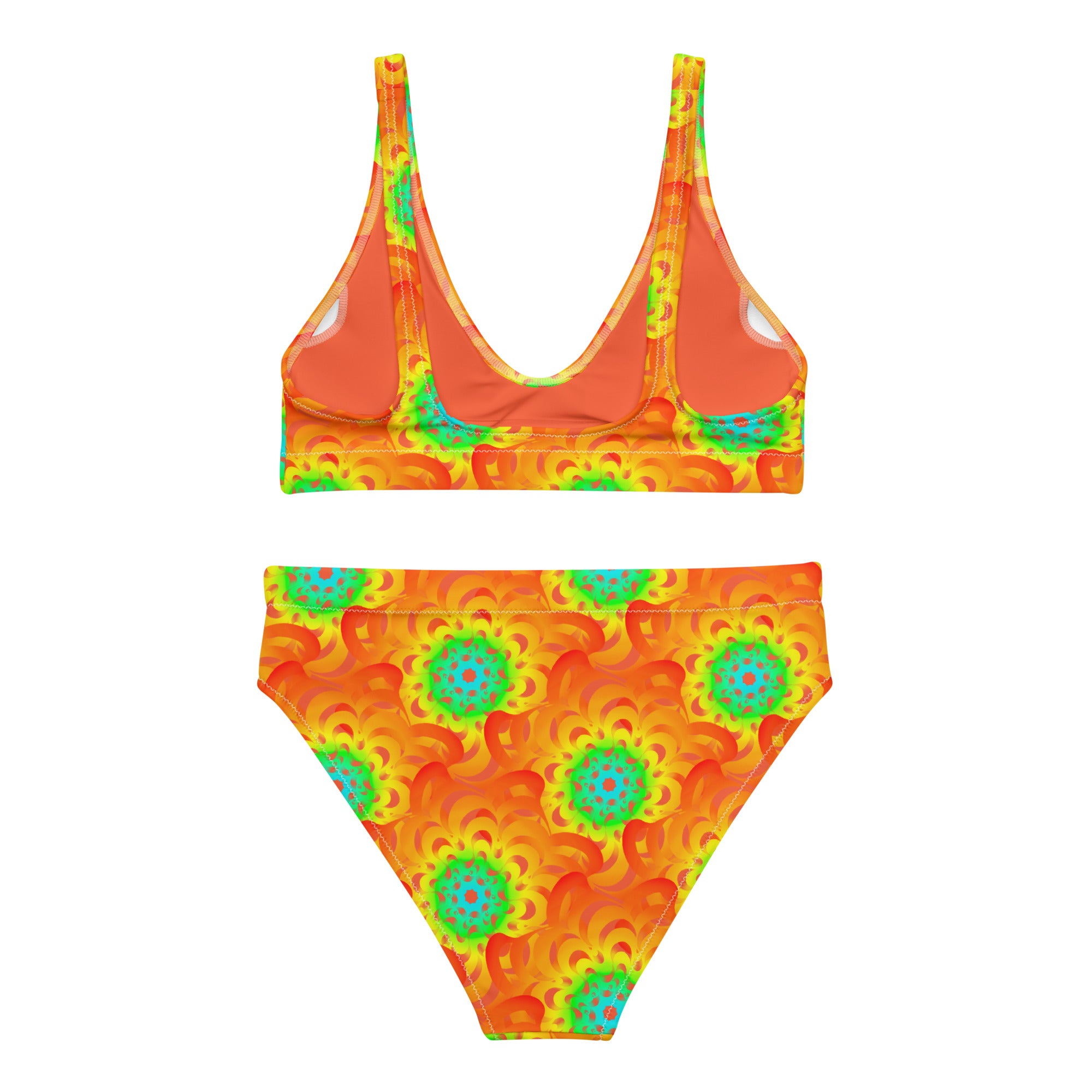 Orange Whirlpool Women’s high-waisted bikini