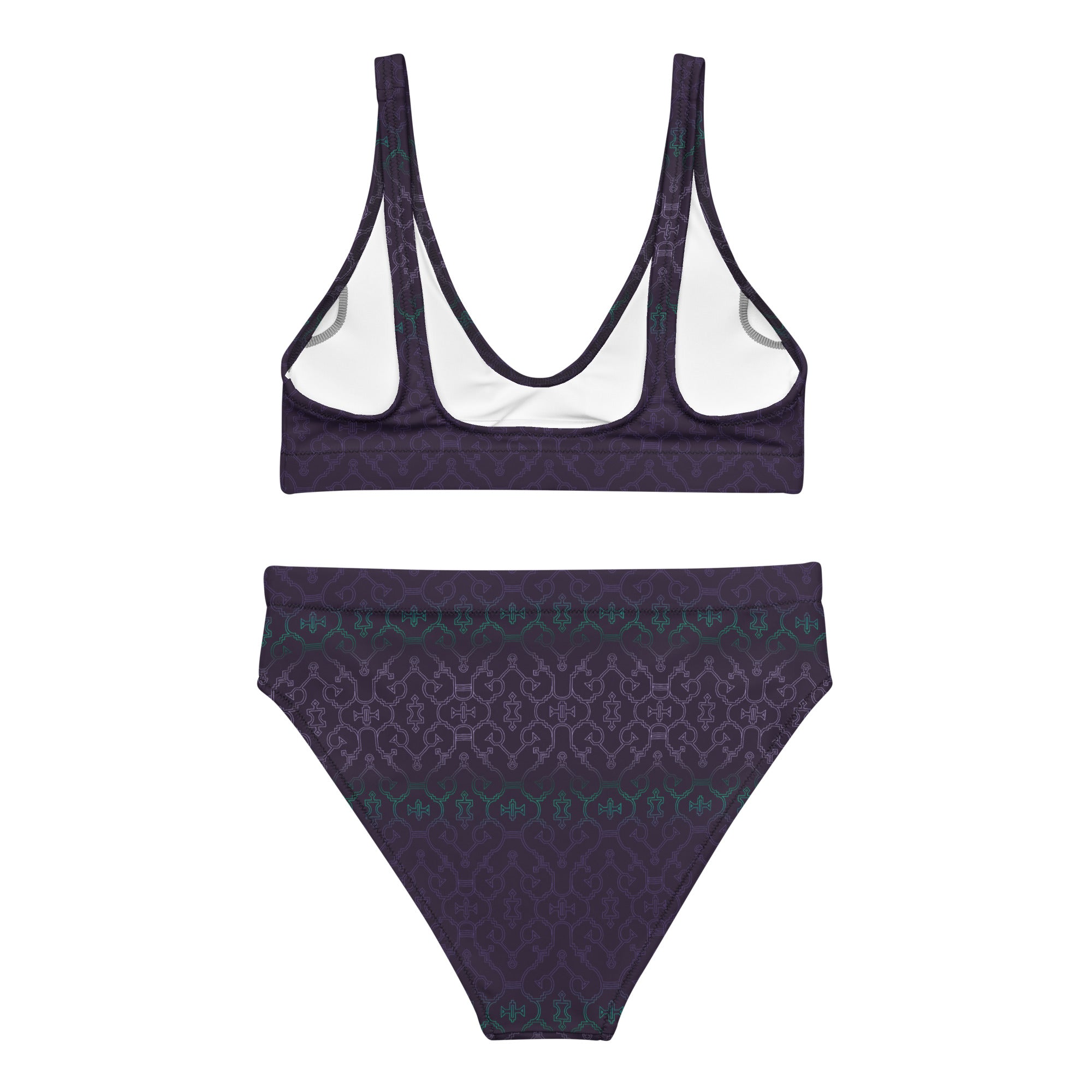 Shipibo Purple Women’s high-waisted bikini