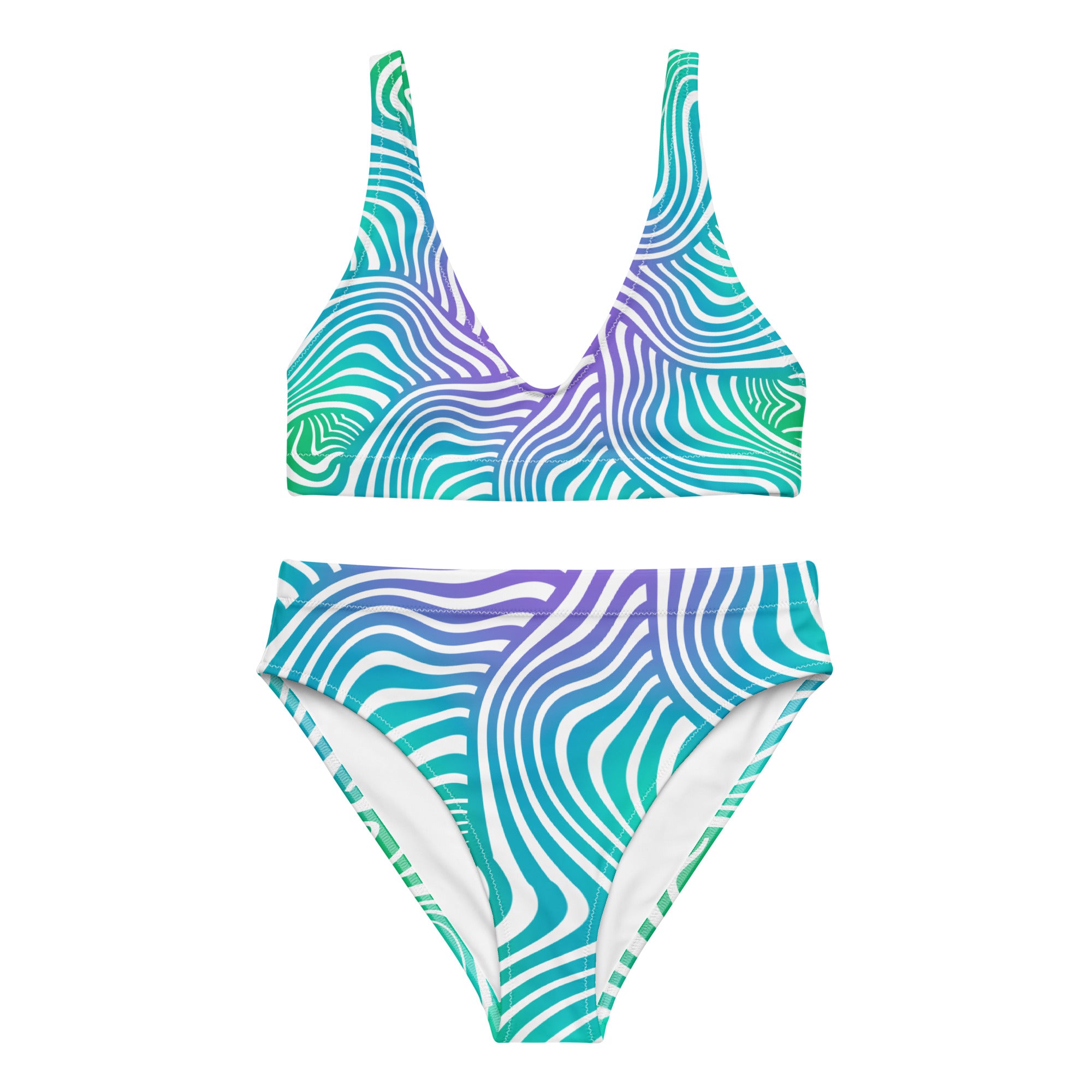 Blue Sea trip Women’s high-waisted bikini