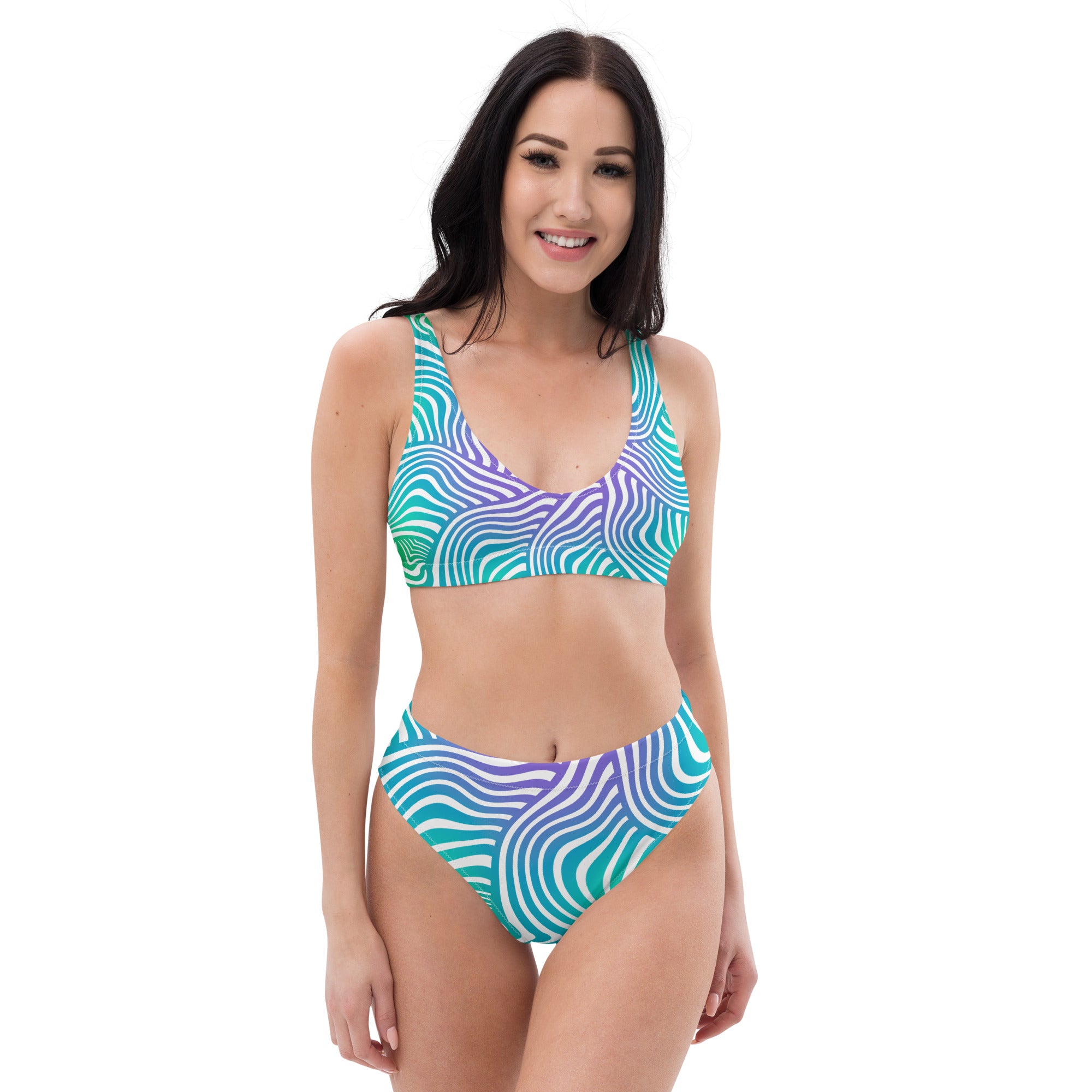 Blue Sea trip Women’s high-waisted bikini
