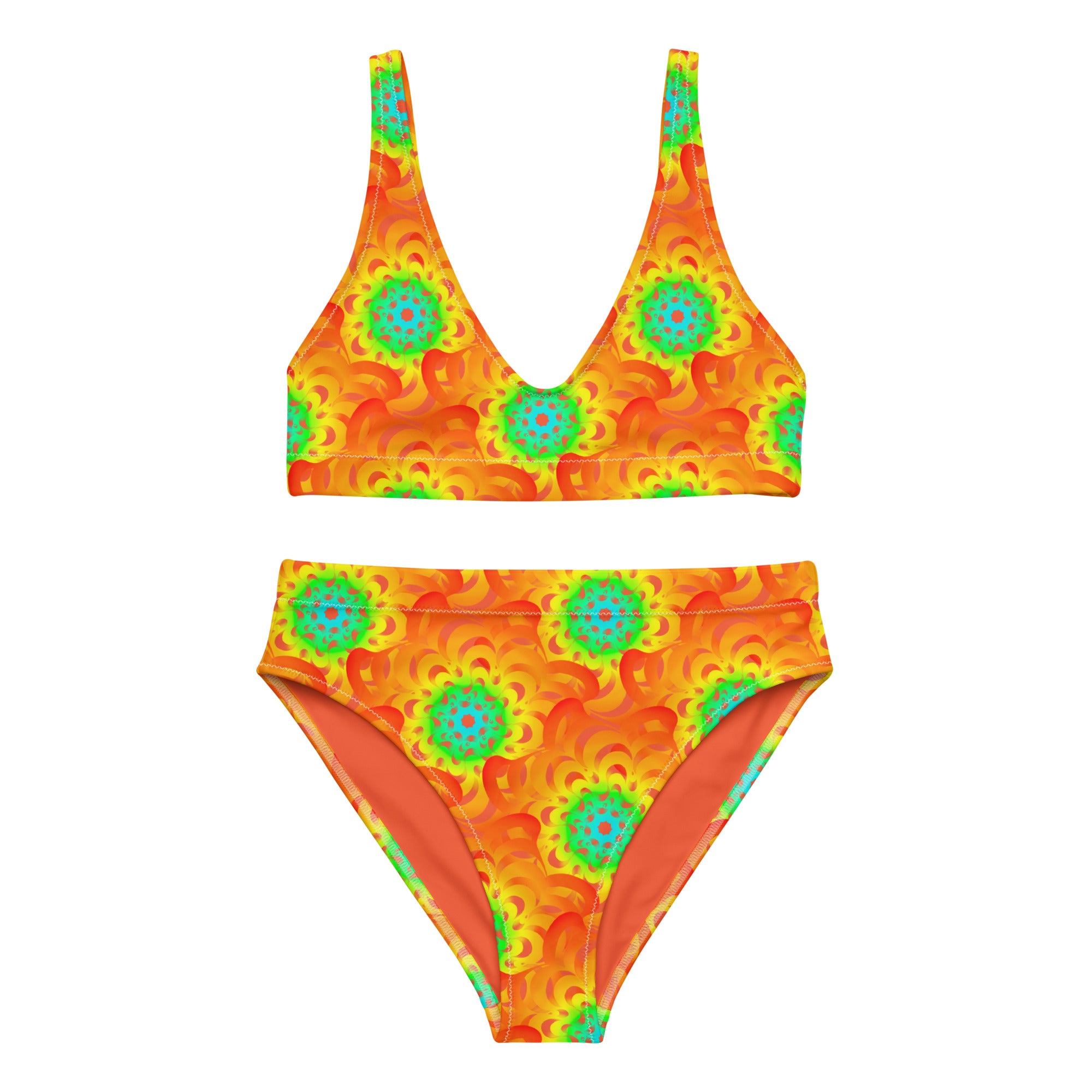 Orange Whirlpool Women’s high-waisted bikini