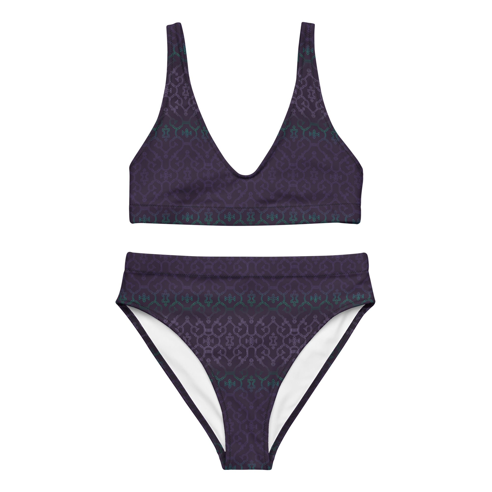 Shipibo Purple Women’s high-waisted bikini