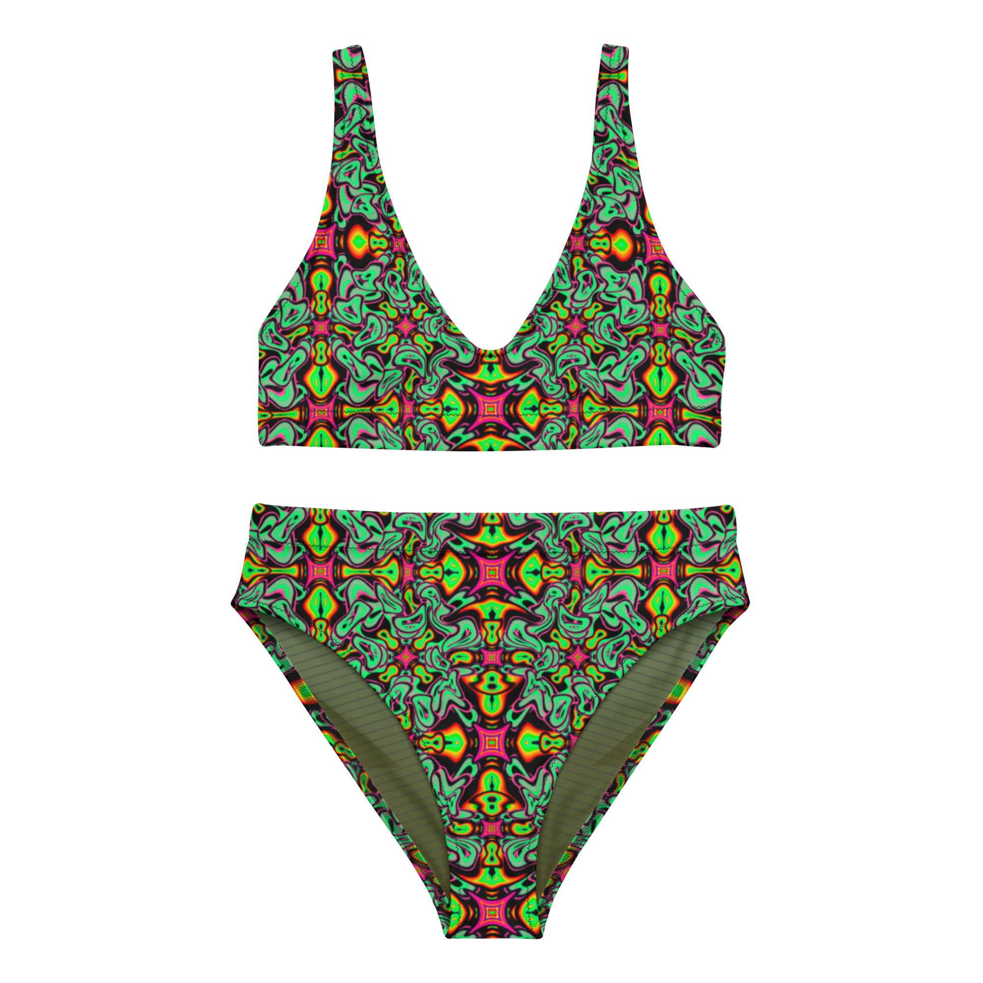 Green Organisms high-waisted bikini