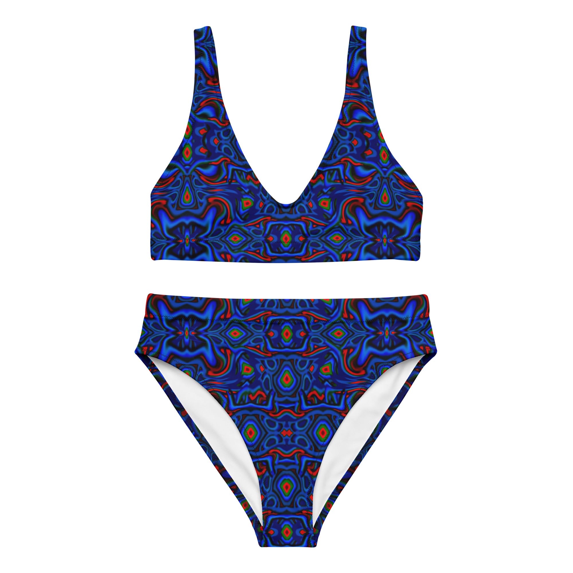 PsyBlue Pattern Women’s high-waisted bikini