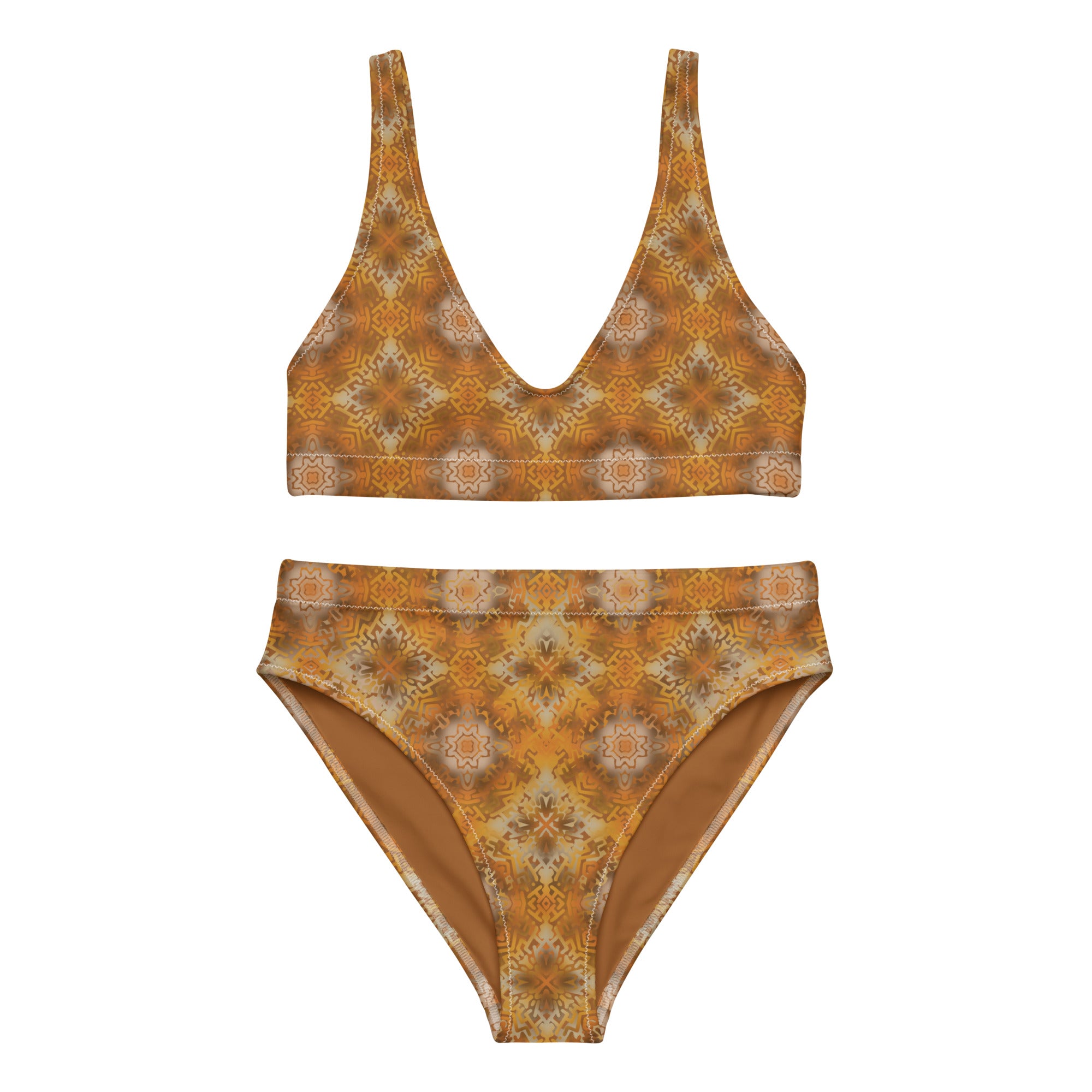 Brown Jungle High-Waisted Bikini