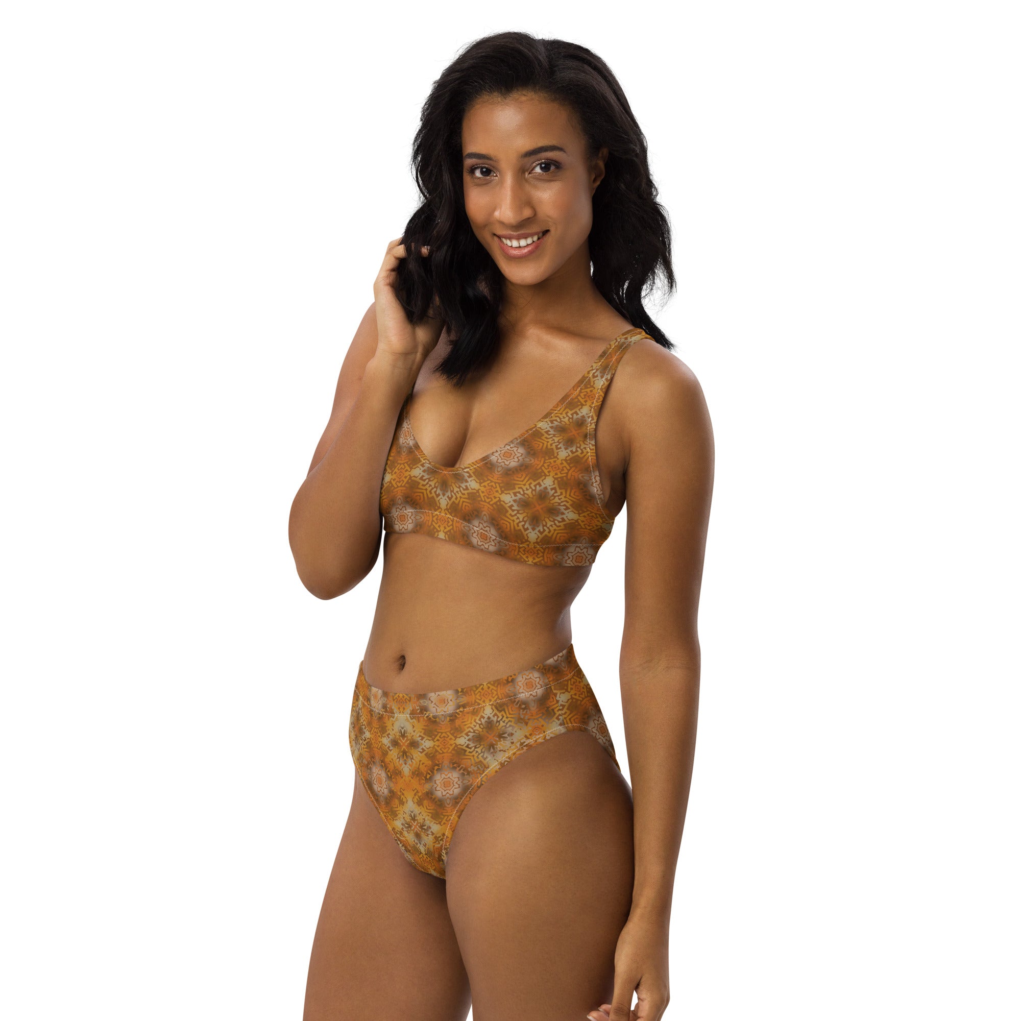 Brown Jungle High-Waisted Bikini