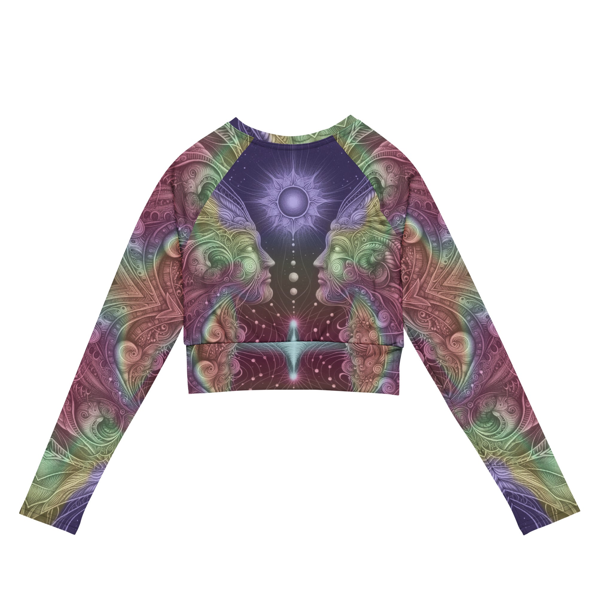 Visionary long-sleeve crop top