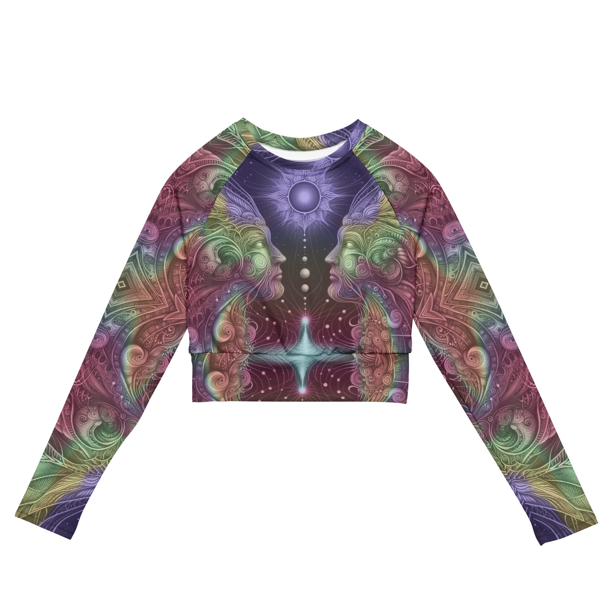 Visionary long-sleeve crop top