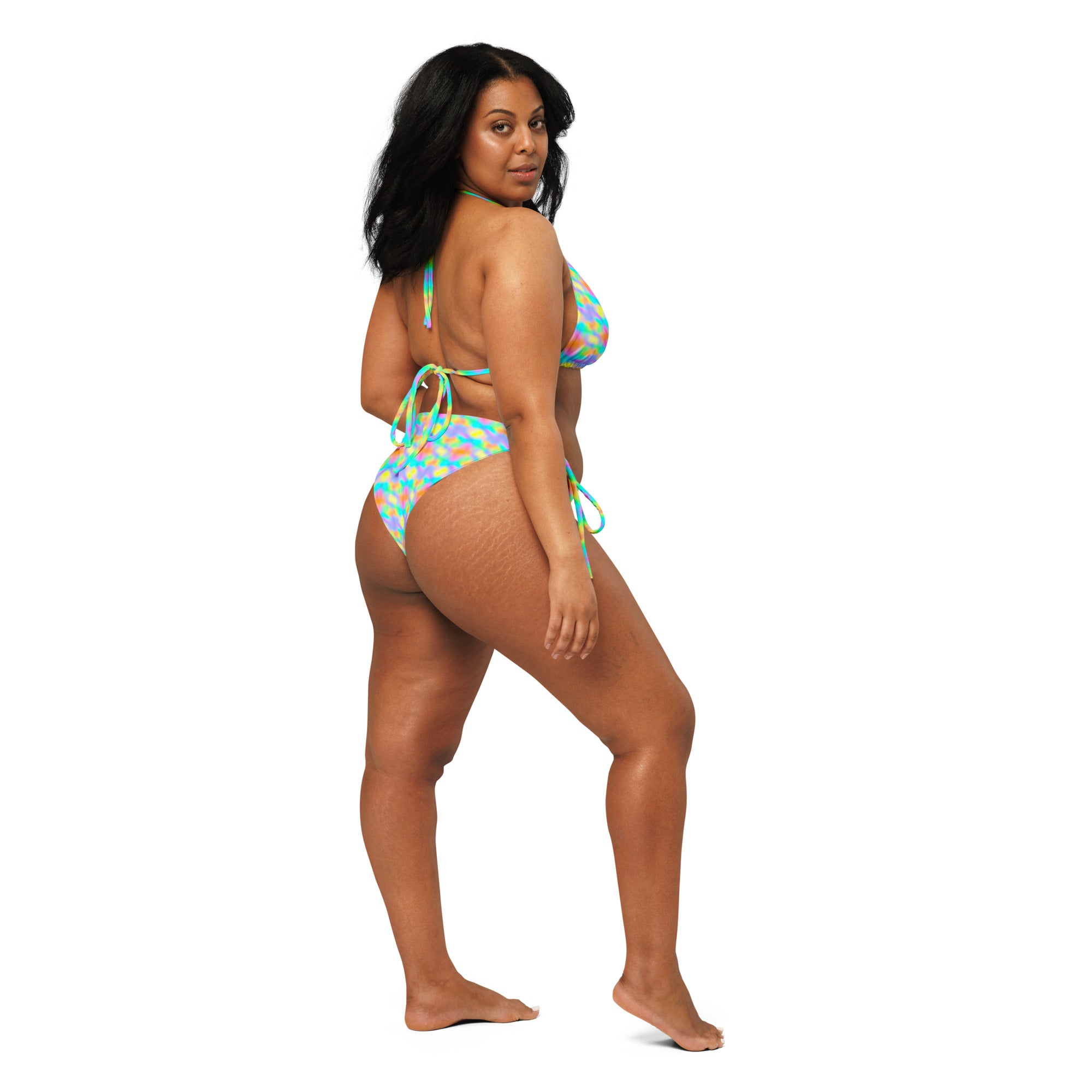 Easy Psy Colors print string bikini