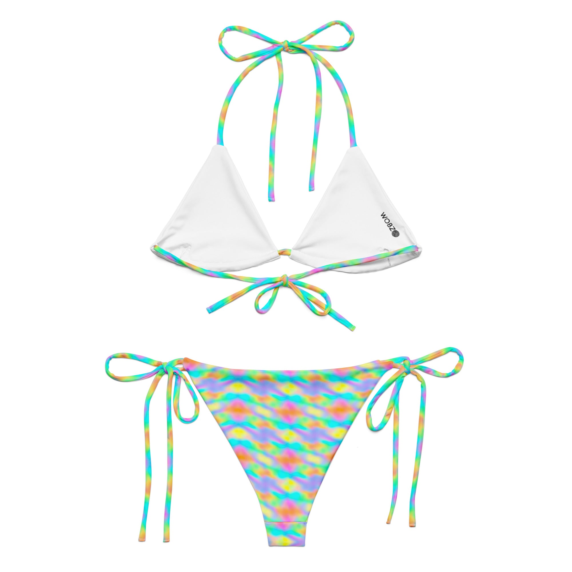 Easy Psy Colors print string bikini