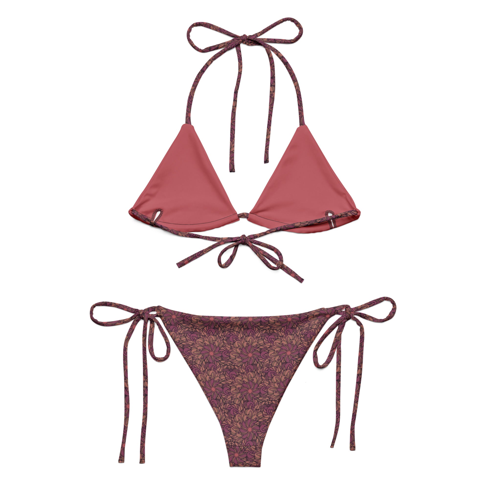 Flowers All-over print string bikini