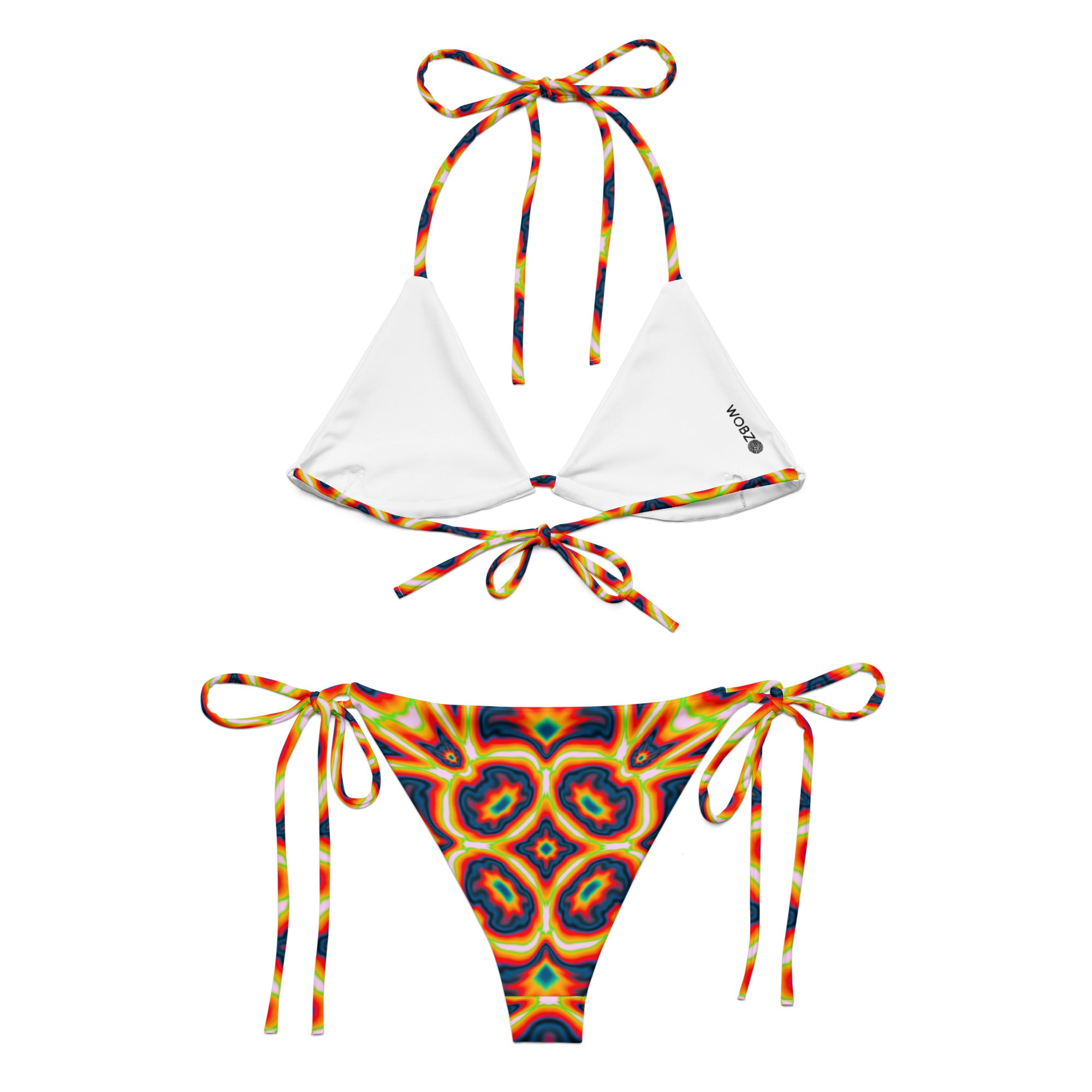 Psy gold All-over print string bikini