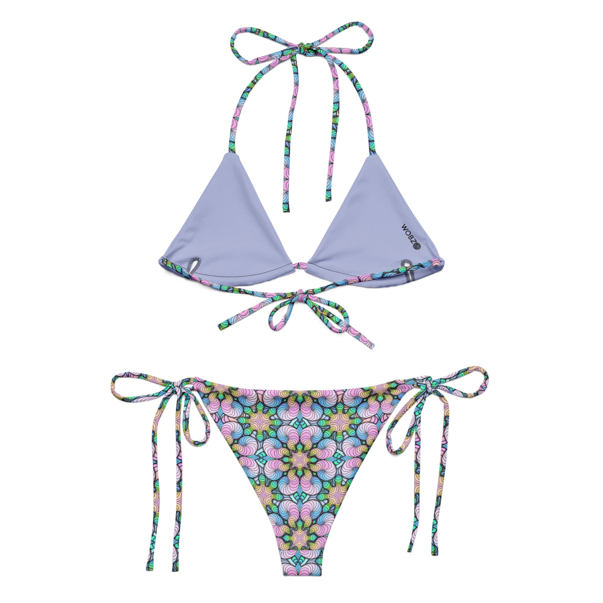 Gummy worms All-over print string bikini