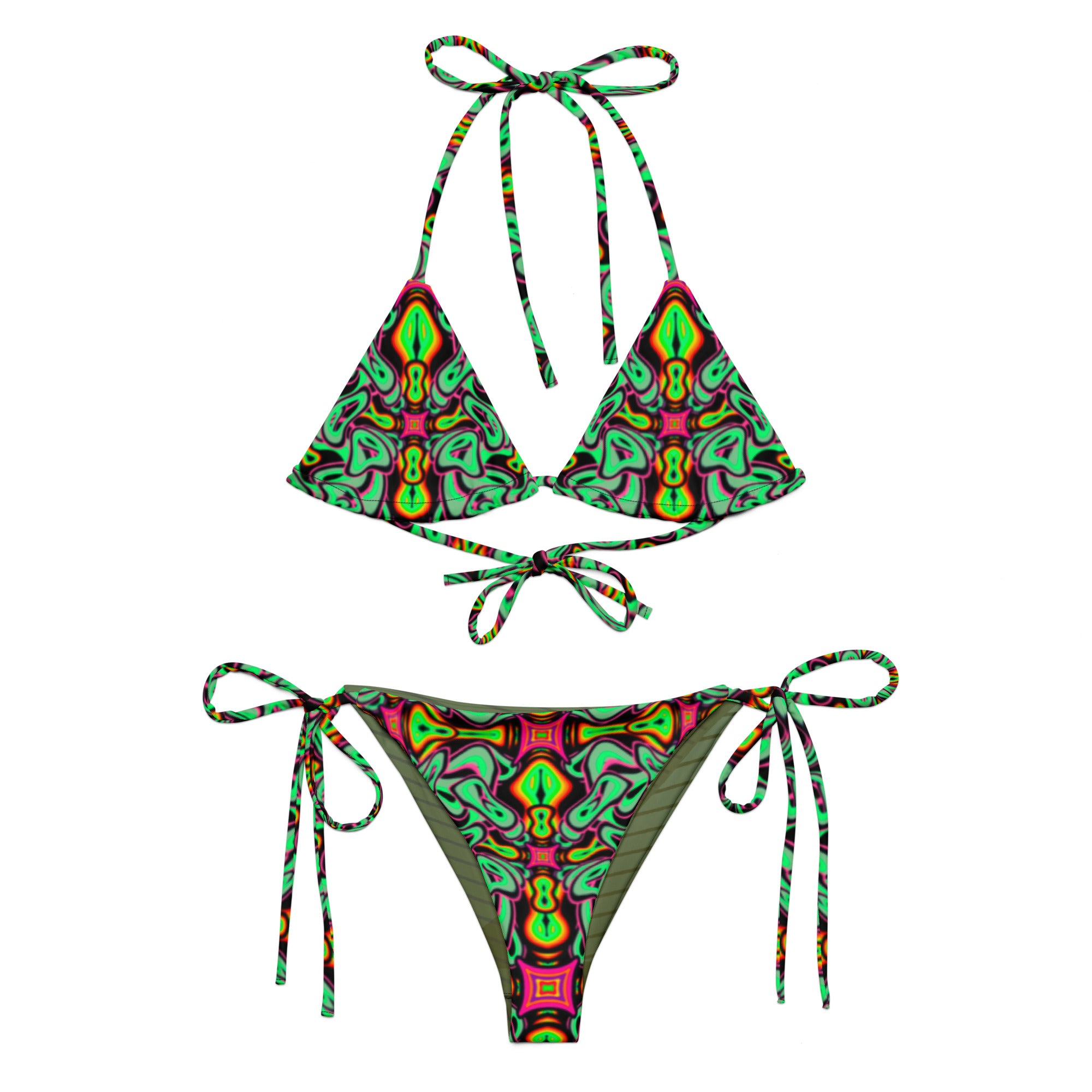 Green Organism string bikini