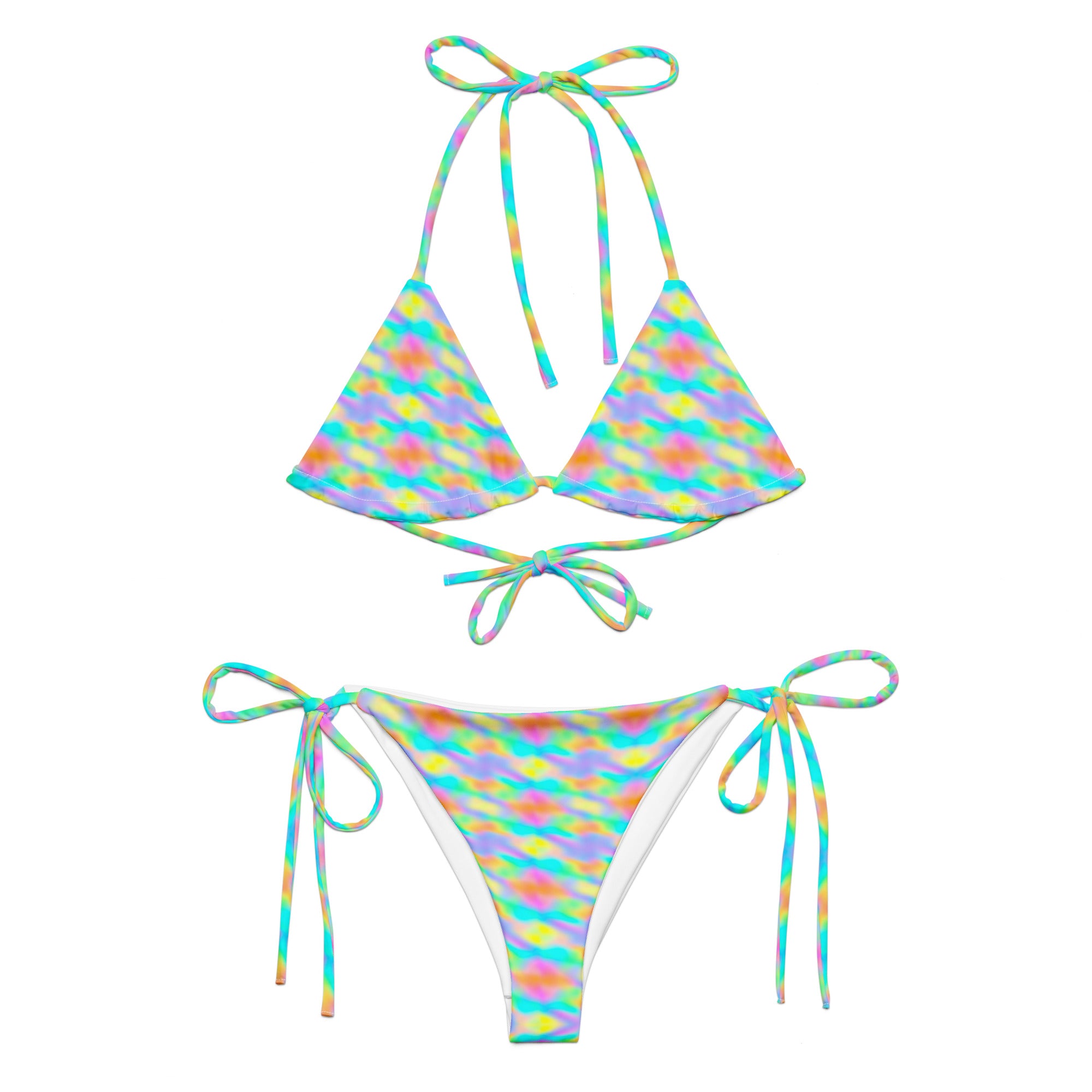 Easy Psy Colors print string bikini