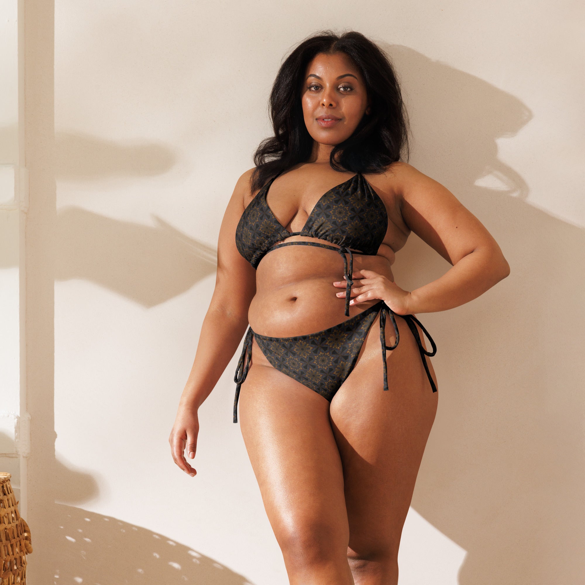 Ancient mandala All-over print string bikini