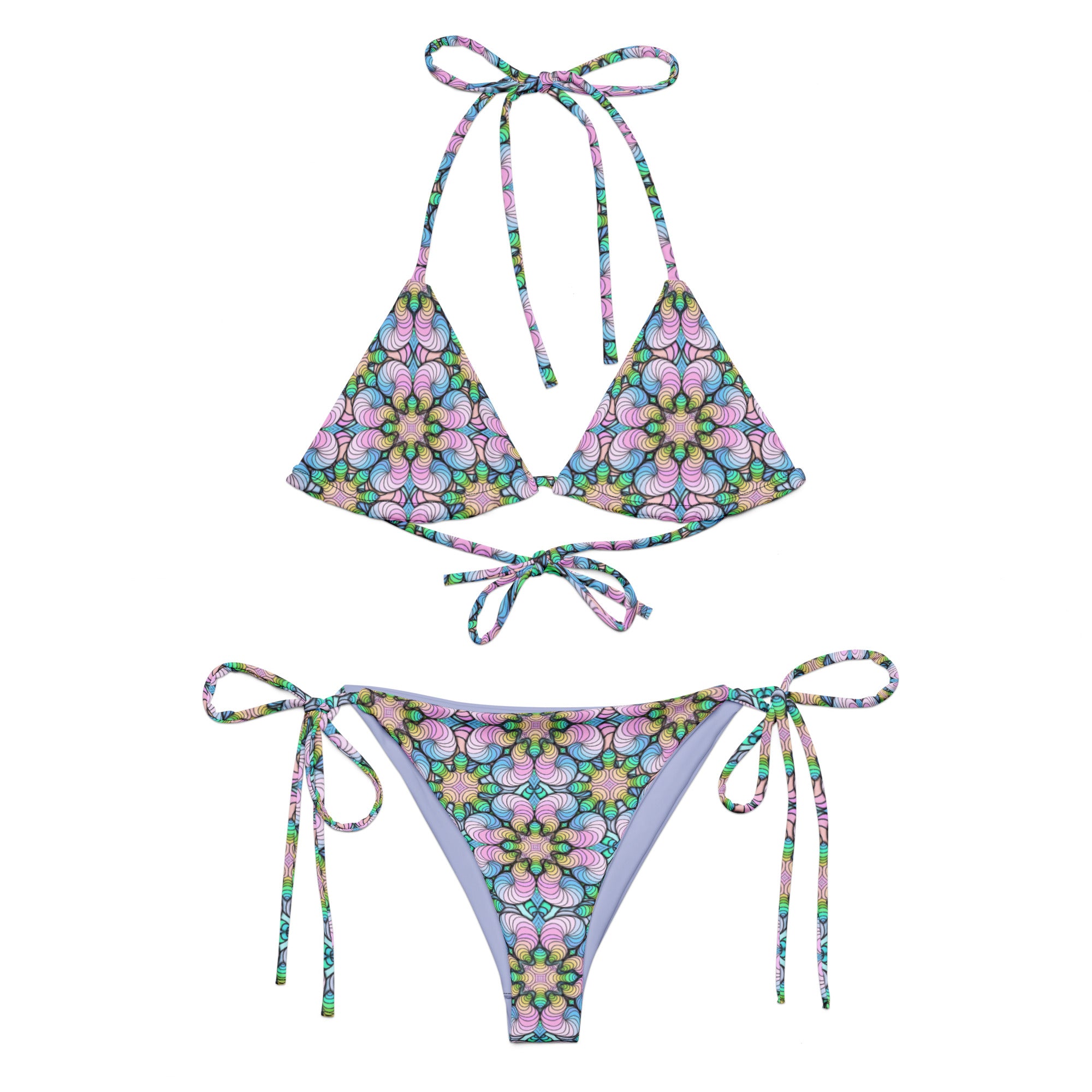 Gummy worms All-over print string bikini