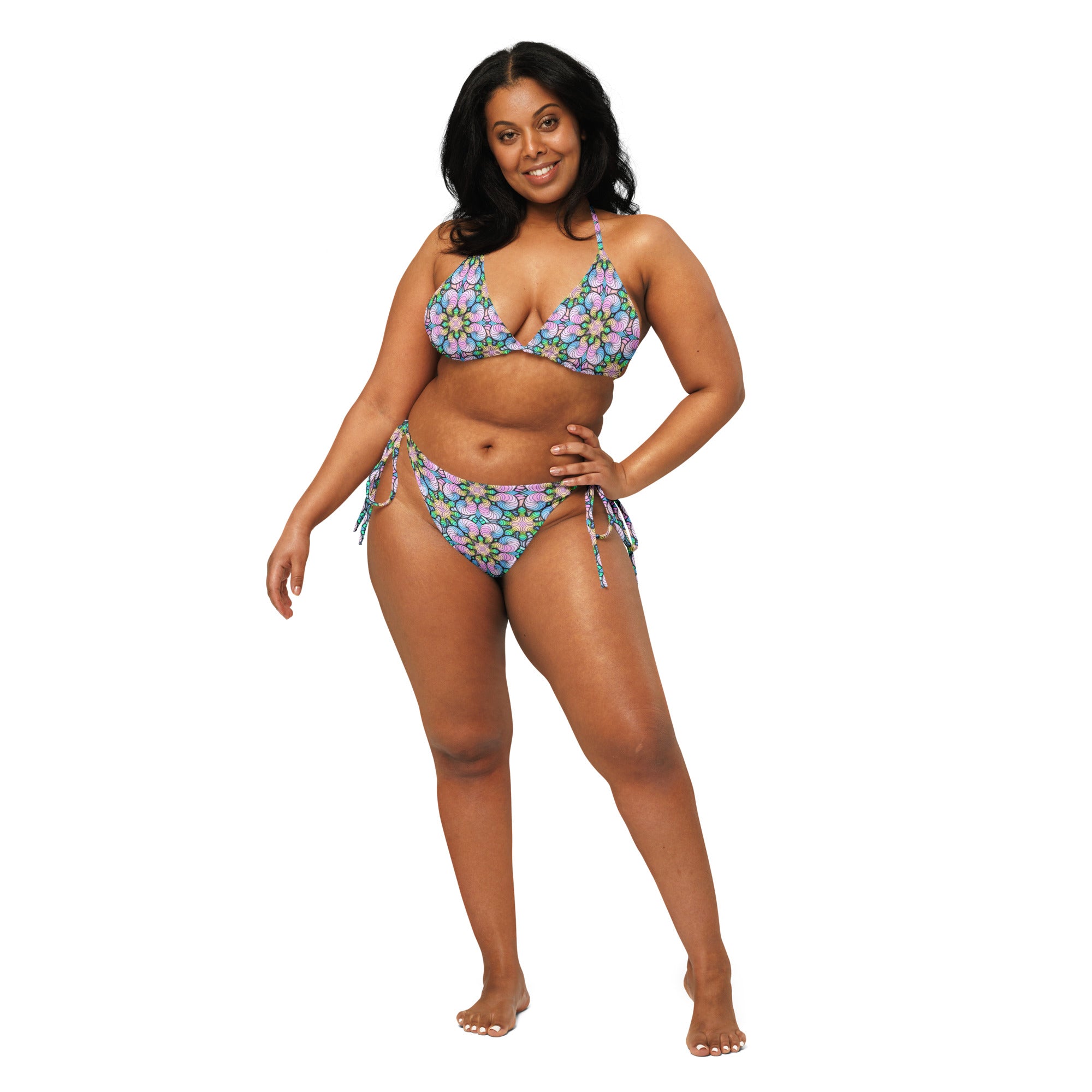 Gummy worms All-over print string bikini