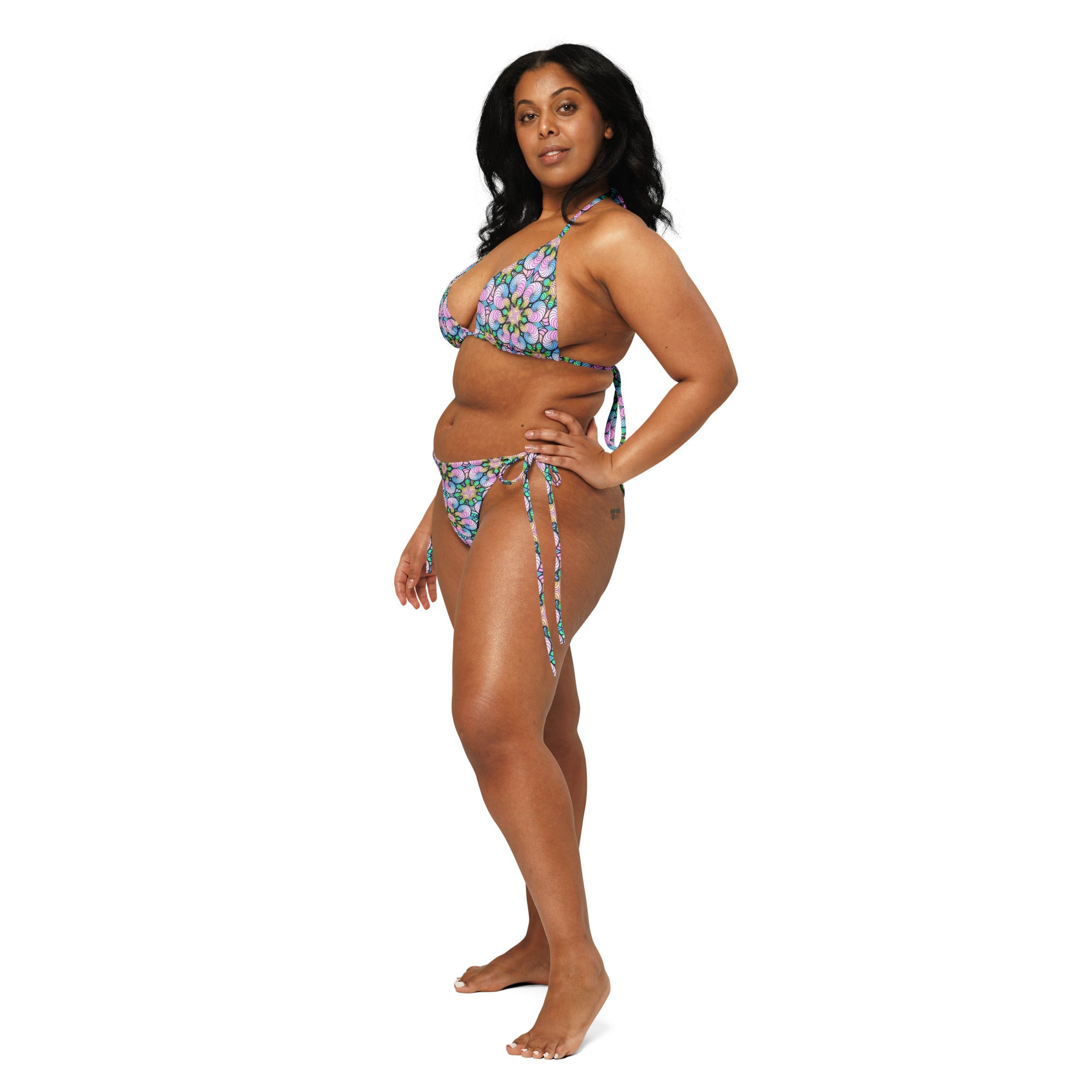 Gummy worms All-over print string bikini