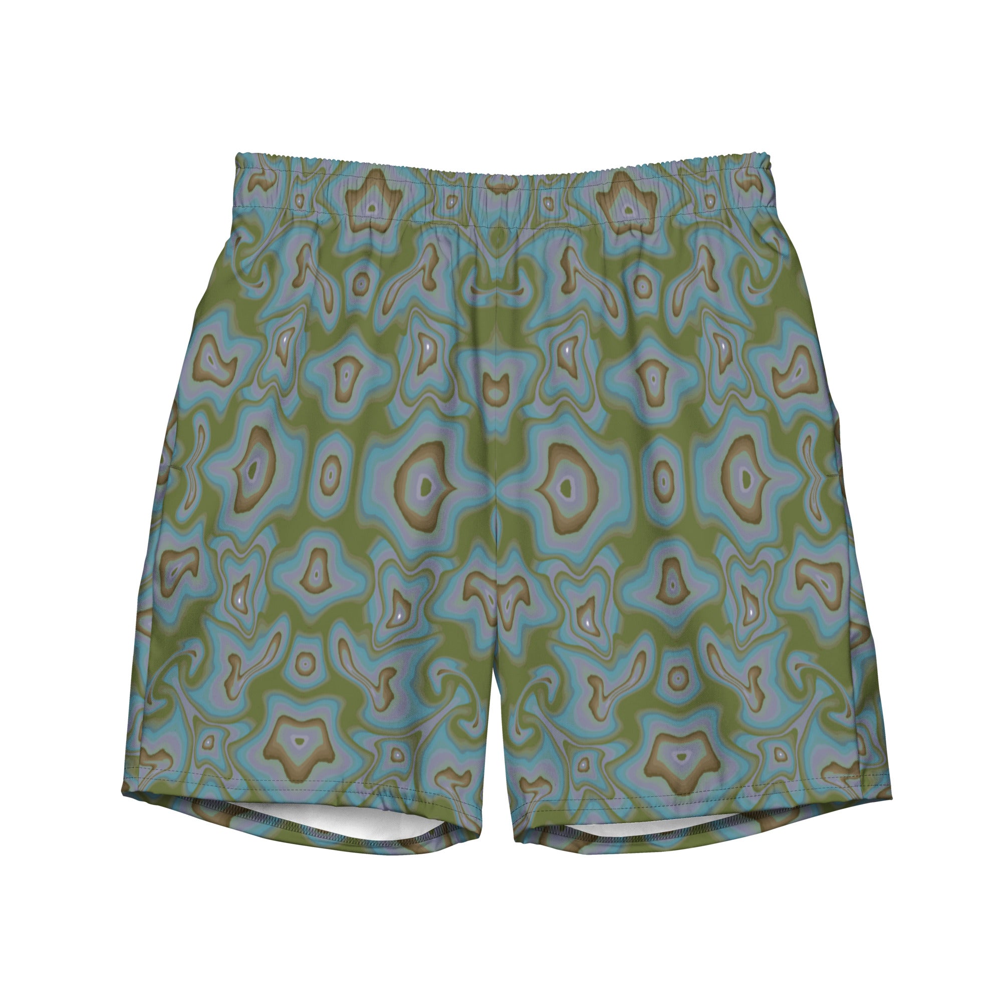 Water ripples Men's swim trunks in green