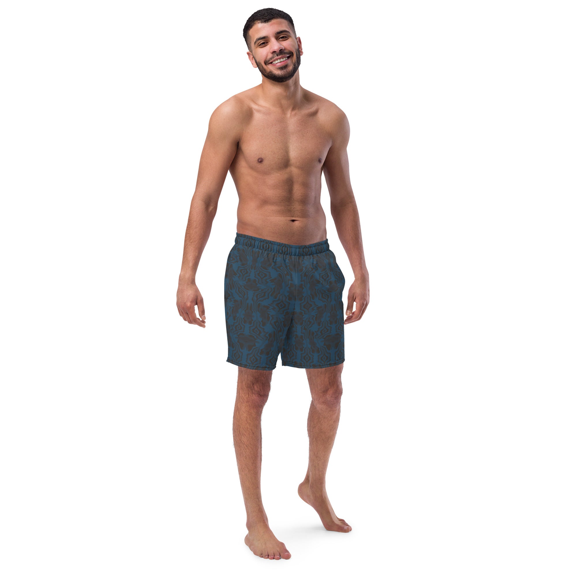 Tribal blue Men's swim trunks