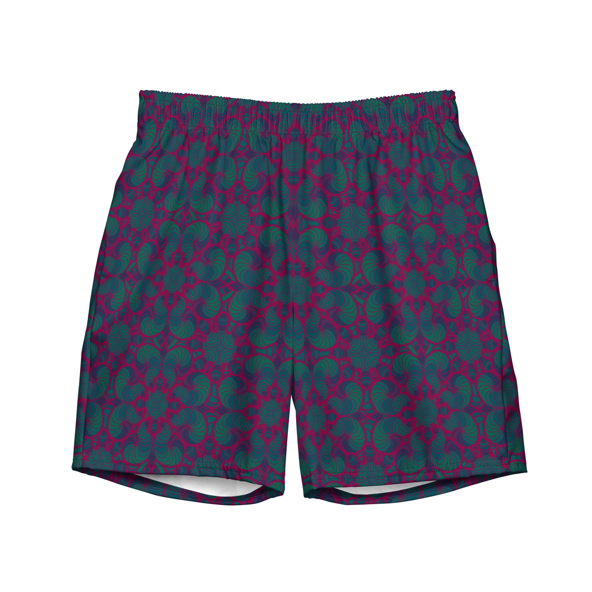 Purple Worms pattern Men's swim trunks