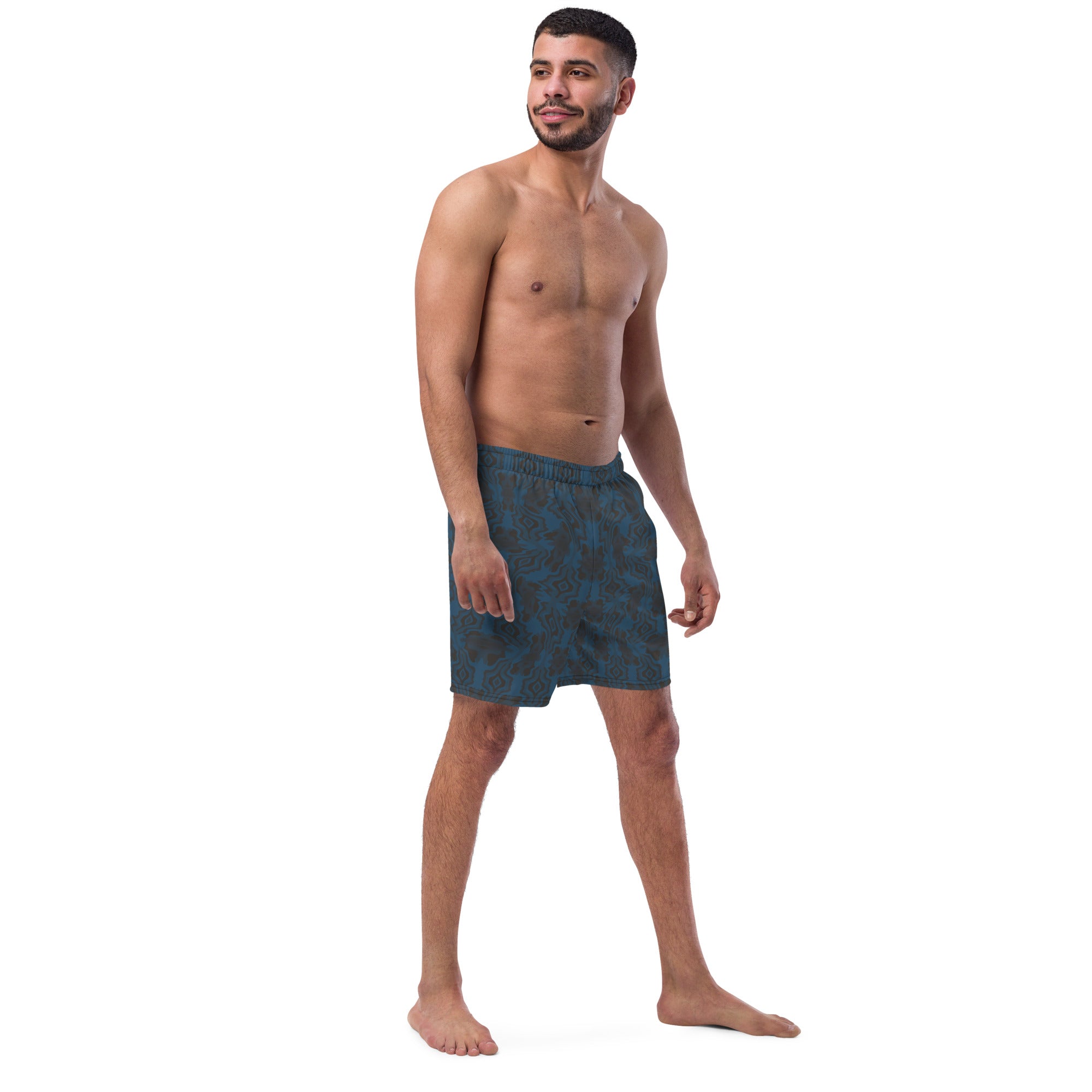 Tribal blue Men's swim trunks