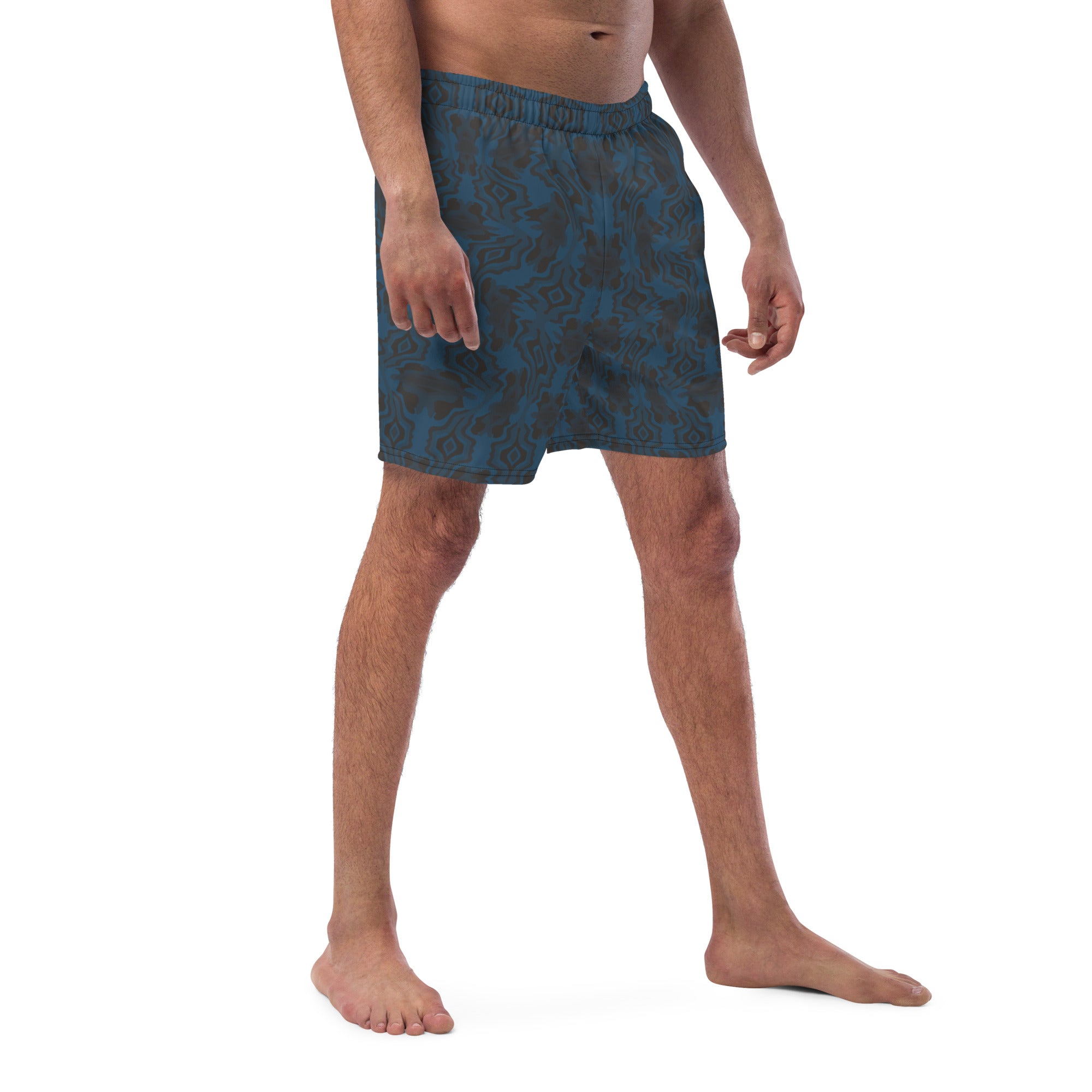 Tribal blue Men's swim trunks