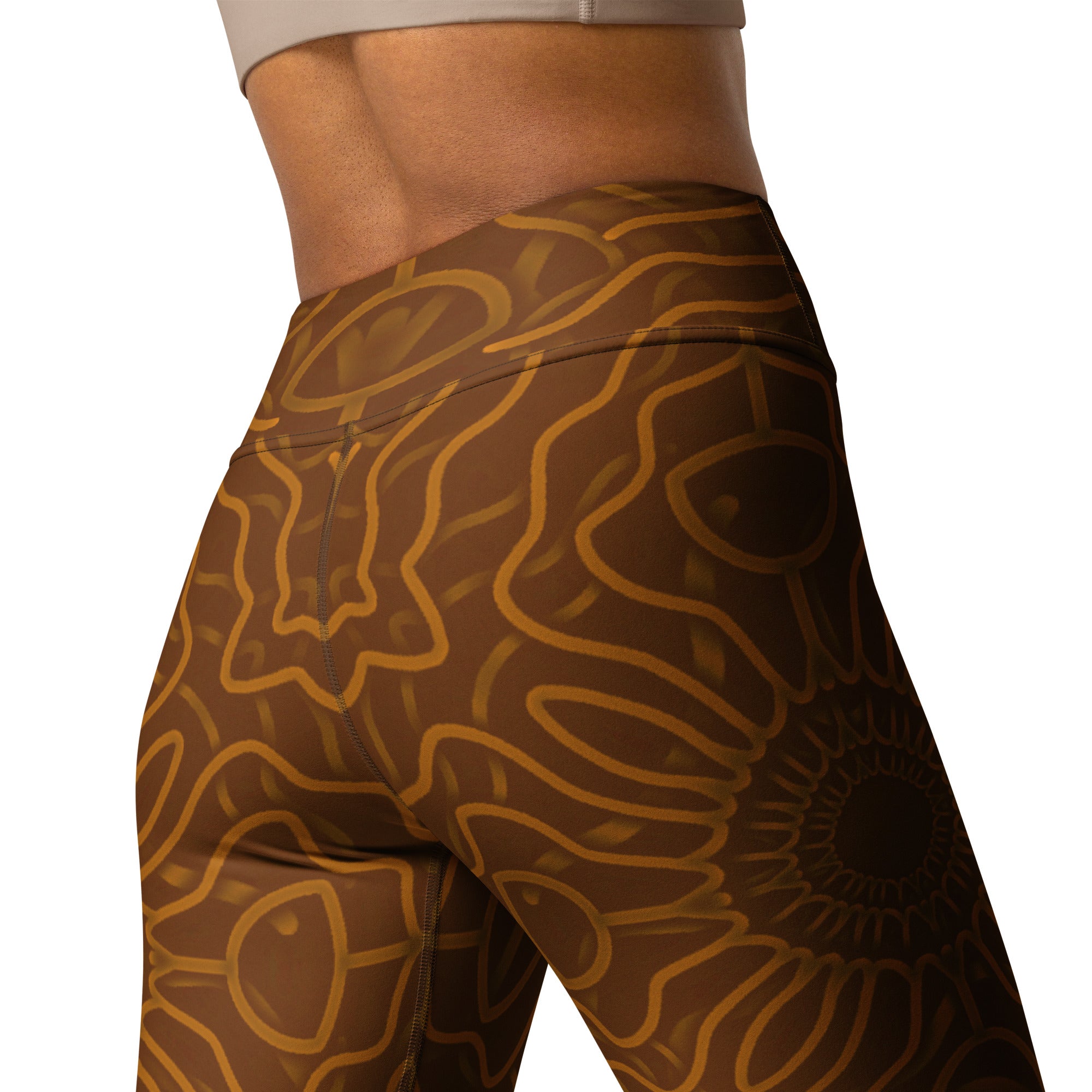 Golden Web Yoga Leggings