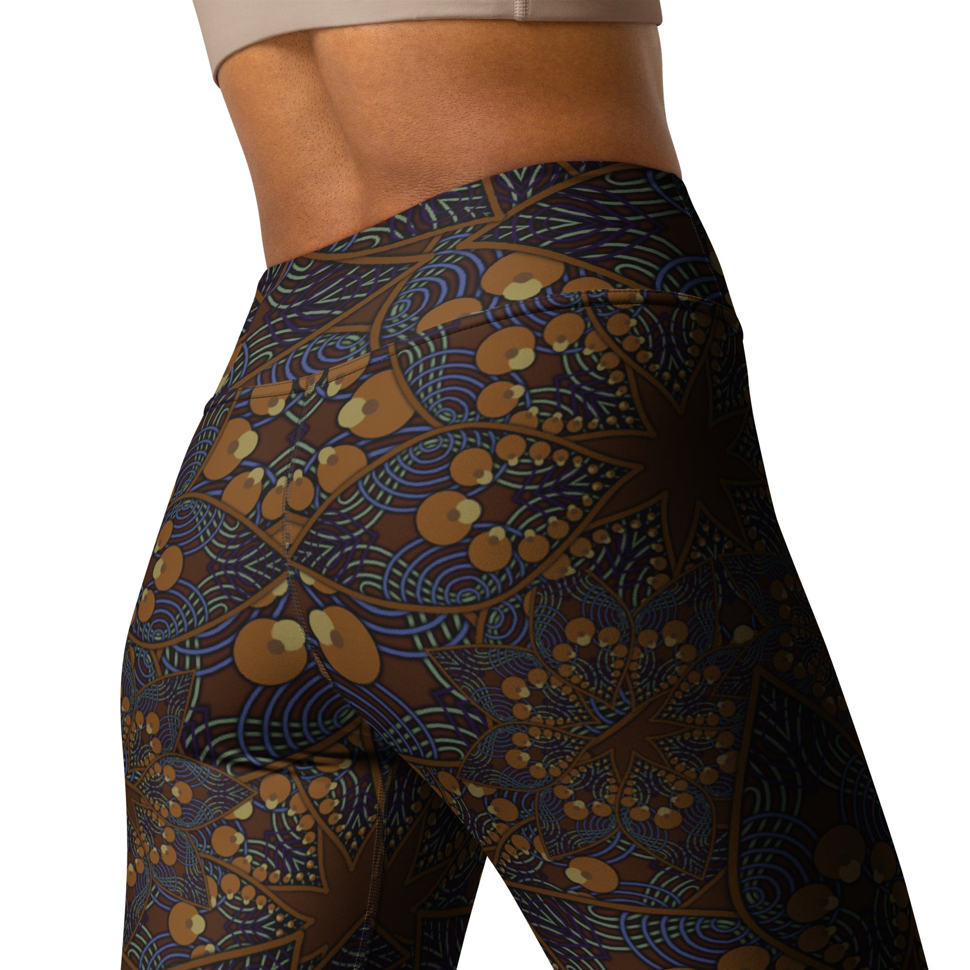 Ancient mandala Yoga Leggings