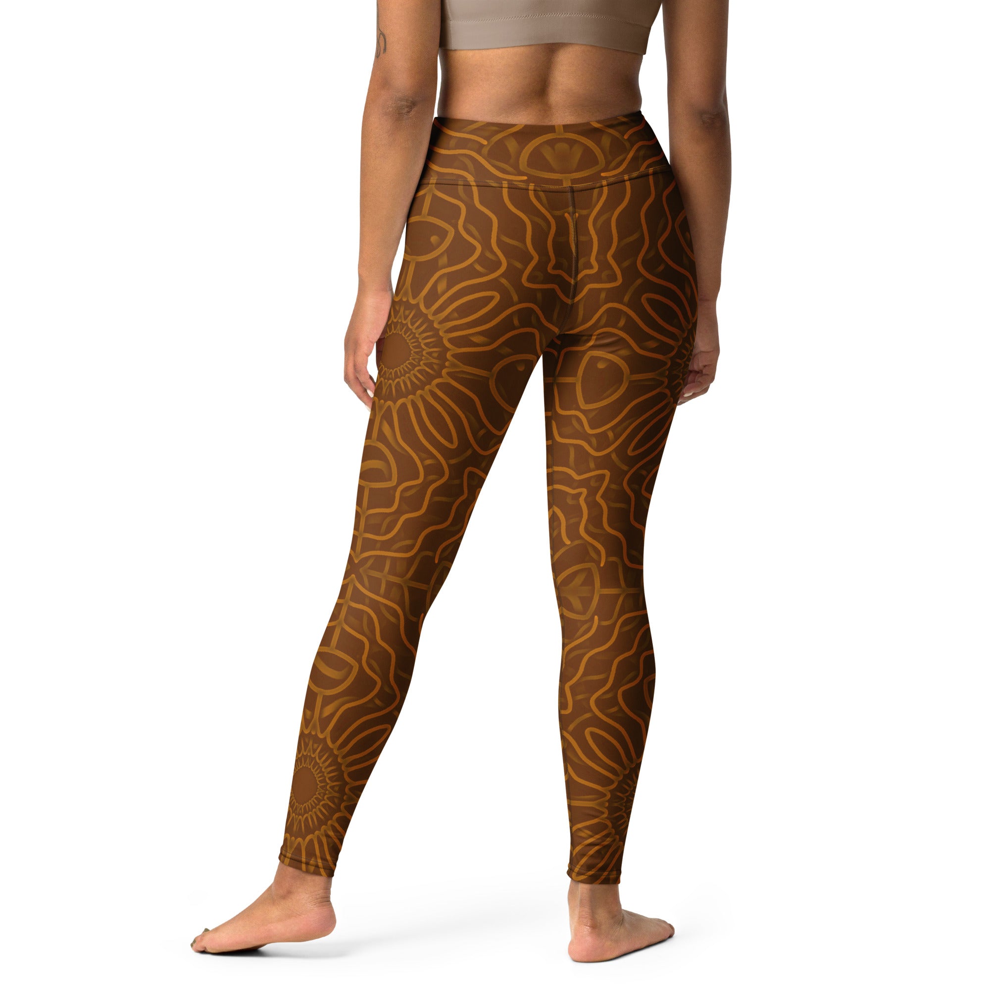 Golden Web Yoga Leggings