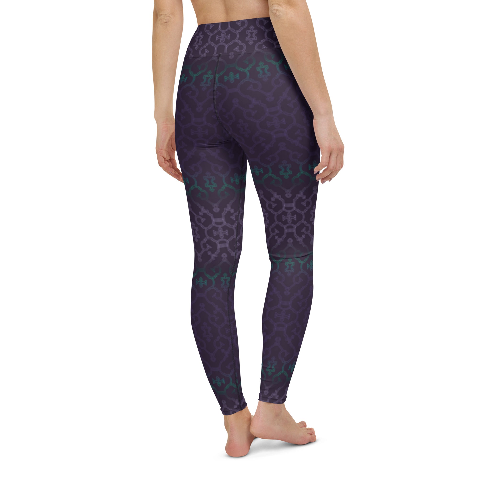 Shipibo Purple Yoga Leggings