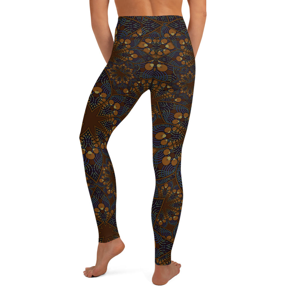 Ancient mandala Yoga Leggings