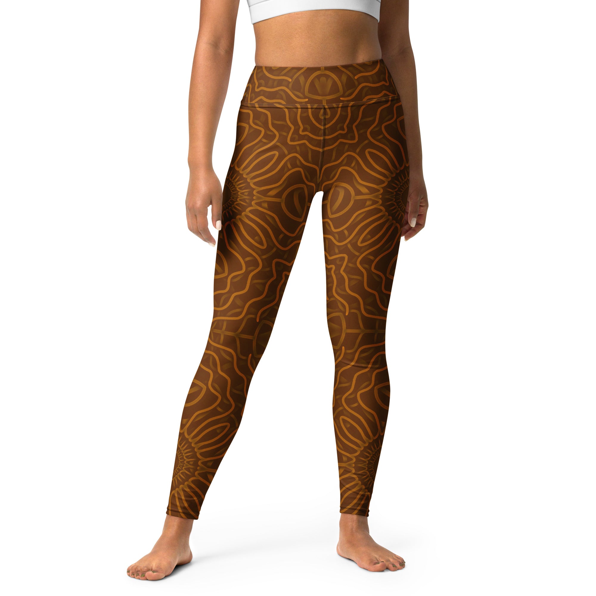 Golden Web Yoga Leggings