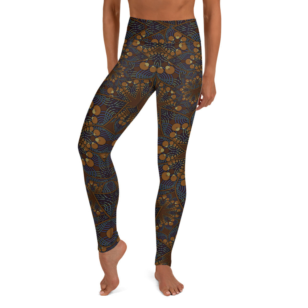 Ancient mandala Yoga Leggings